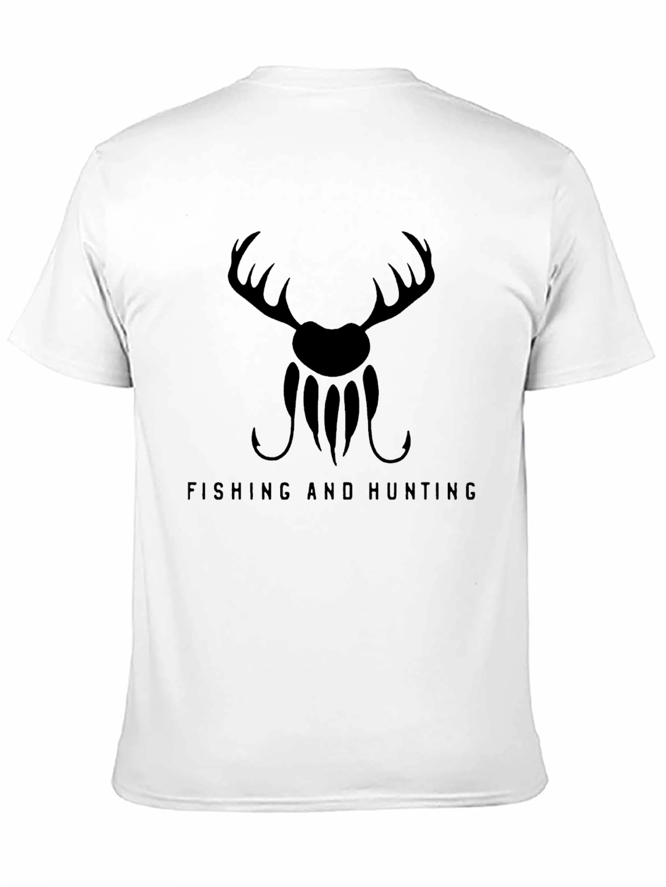 Fishing and Hunting Graphic Tee - Mens Black T-Shirt