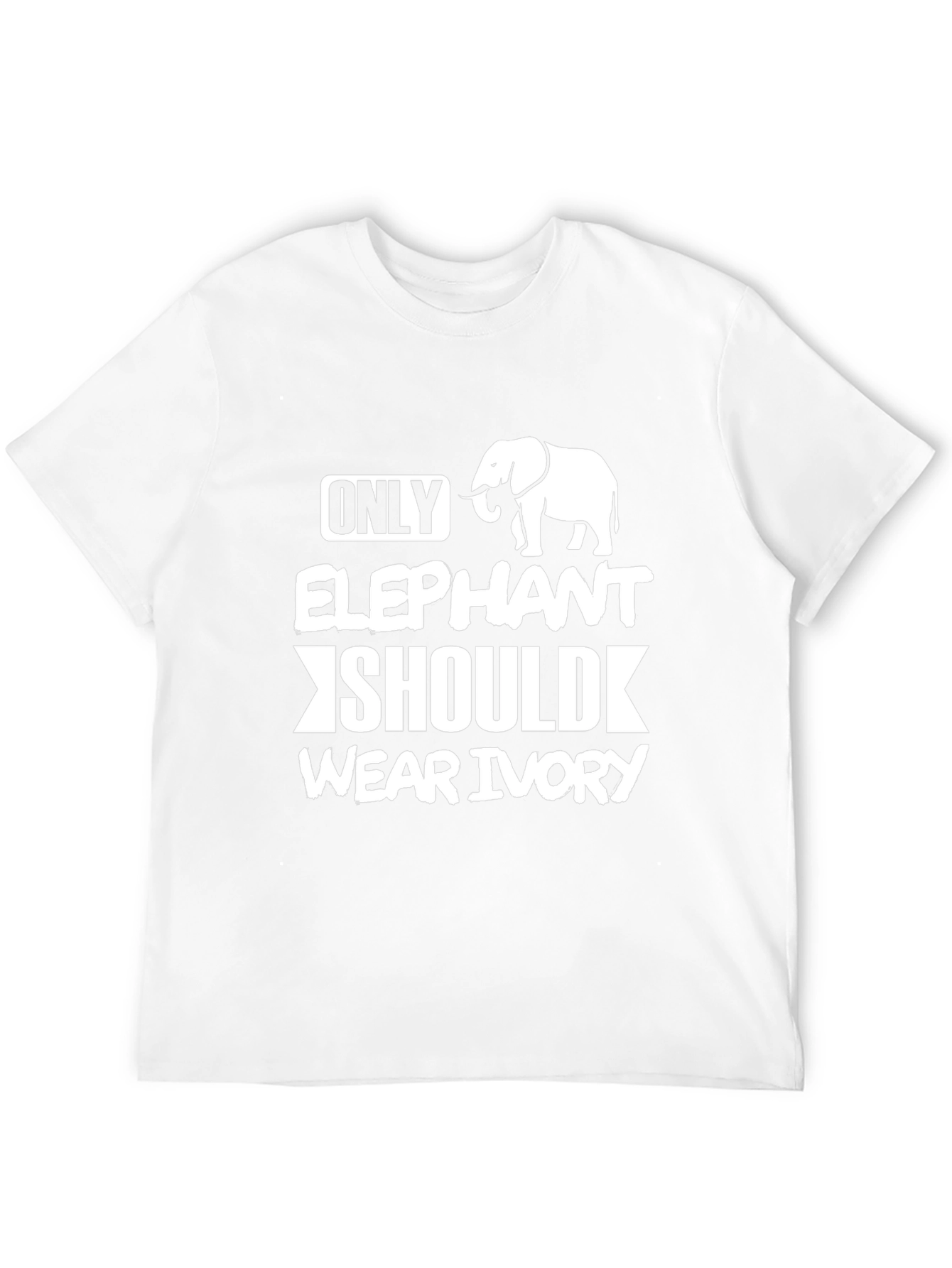 Elephant Ivory T-Shirt - Black Graphic Tee