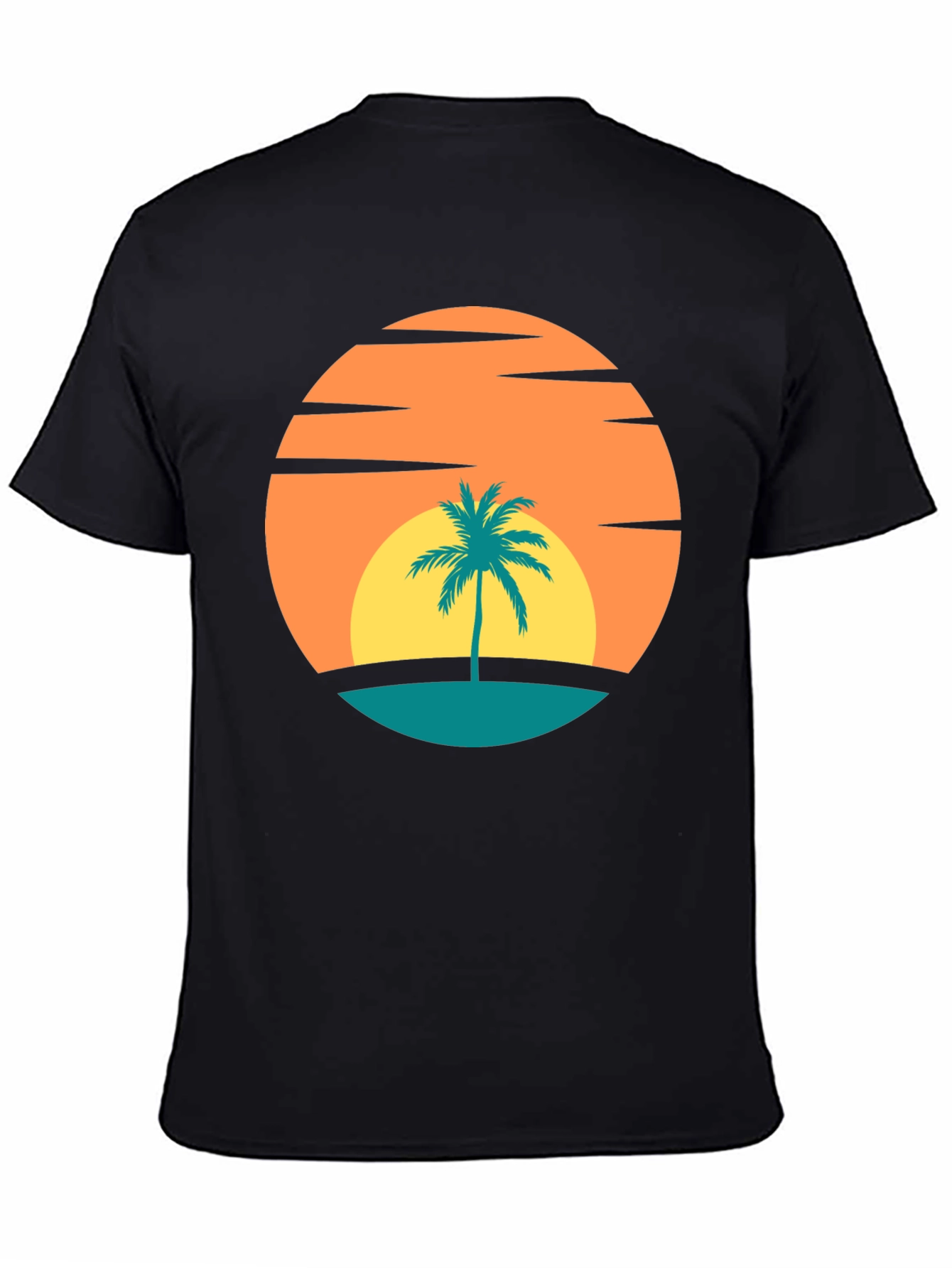 Retro Sunset Palm Tree Graphic Tee