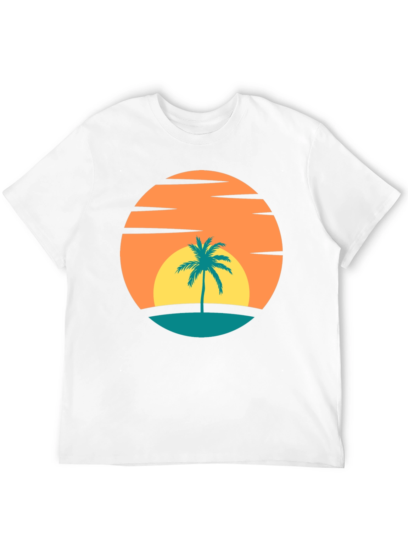 Retro Sunset Palm Tree Graphic Tee