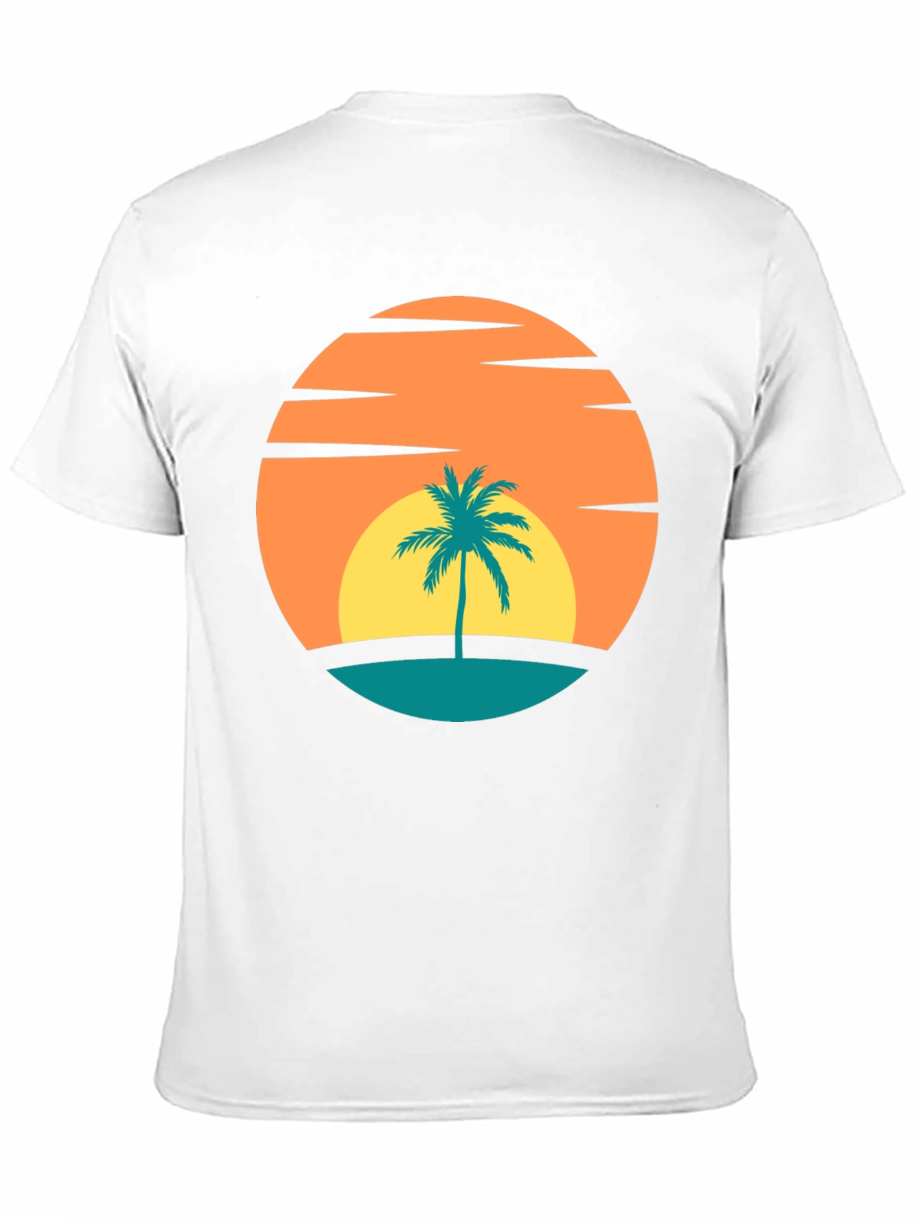 Retro Sunset Palm Tree Graphic Tee