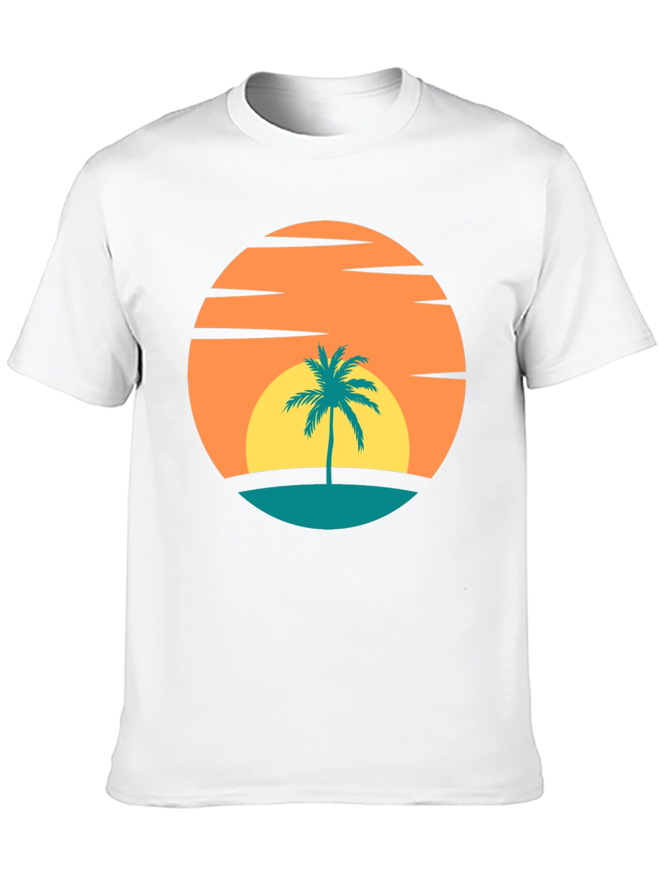 Retro Sunset Palm Tree Graphic Tee