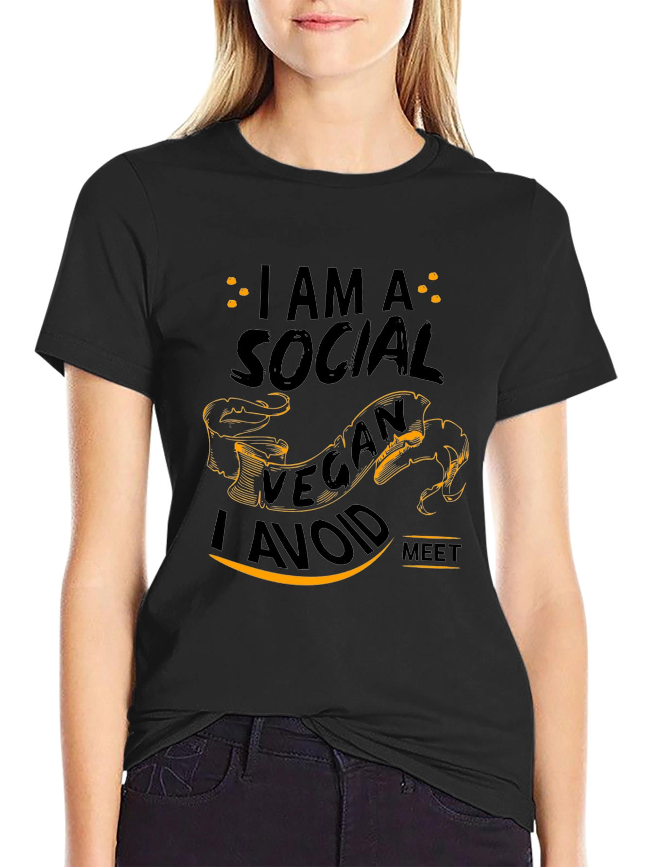 I am A Social Vegan I Avoid Meet T-Shirt