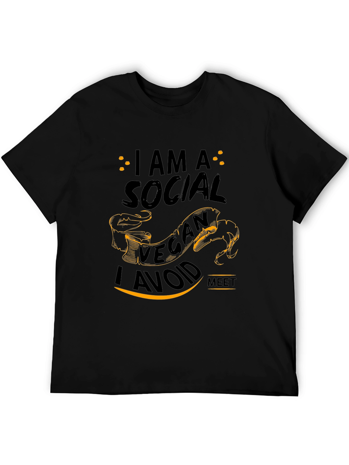 I am A Social Vegan I Avoid Meet T-Shirt