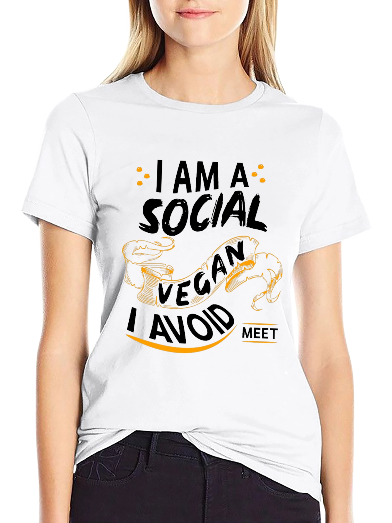 I am A Social Vegan I Avoid Meet T-Shirt