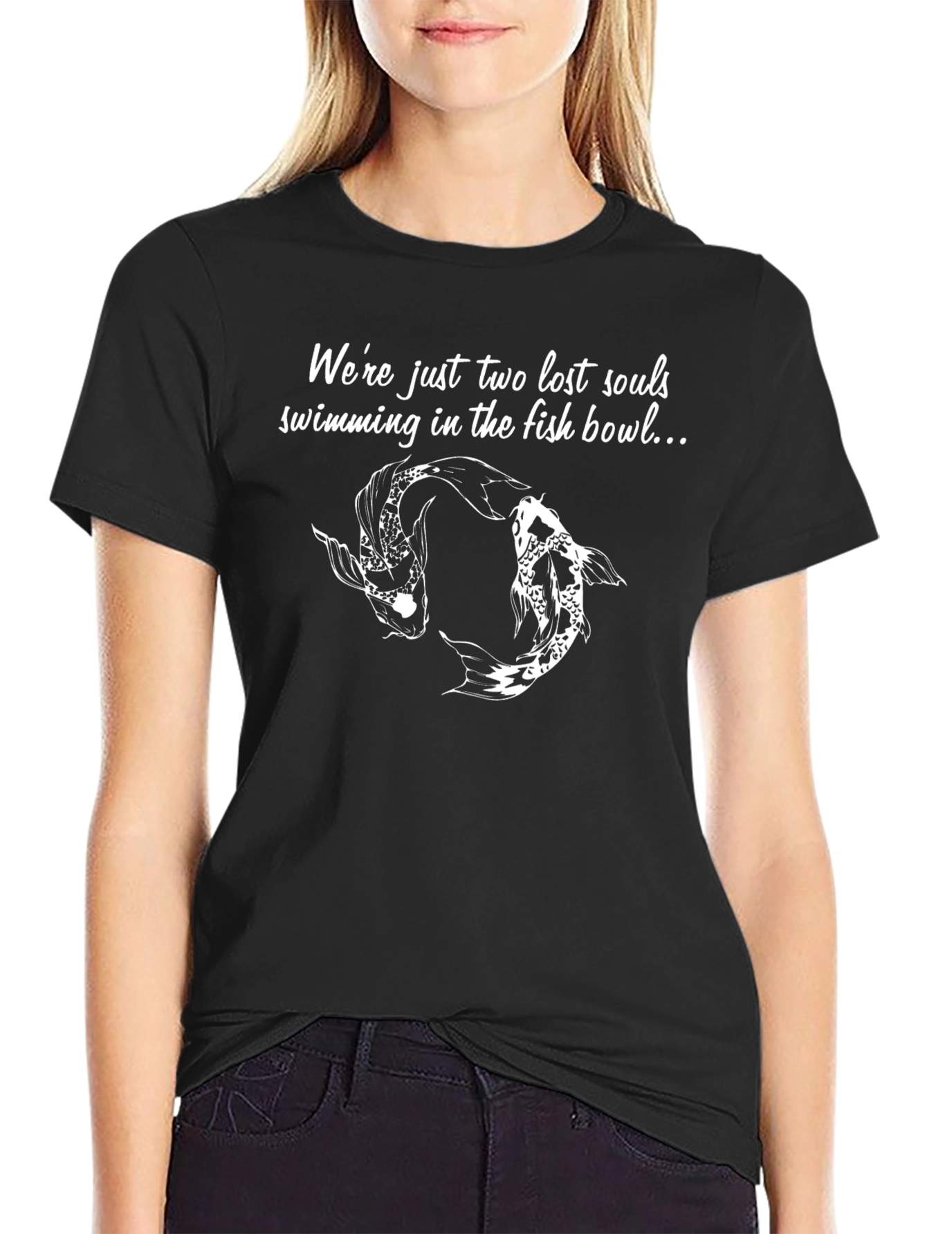 Lost Souls Koi Fish Graphic Tee - Black