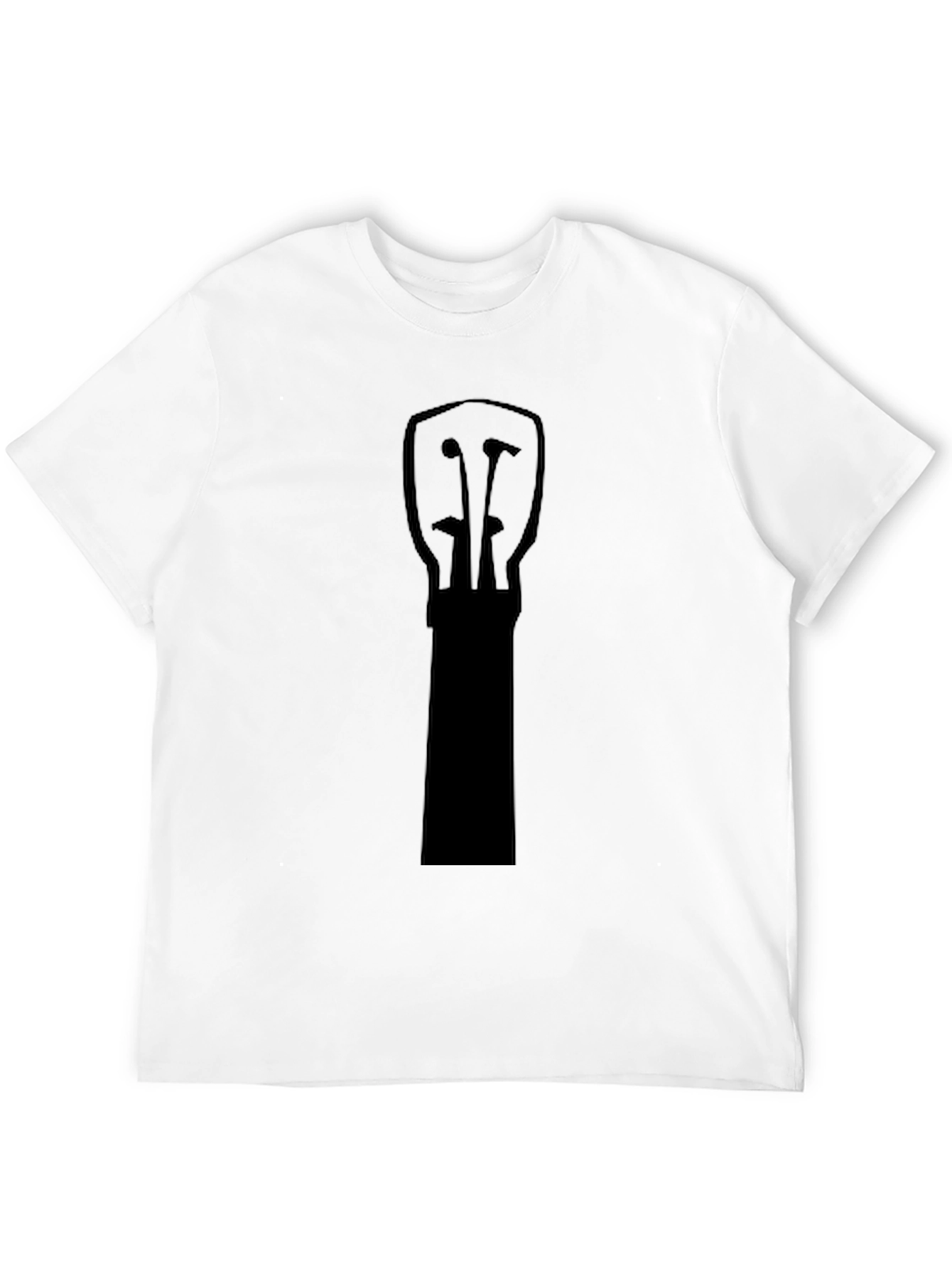 Black Guitar Headstock Graphic T-Shirt
