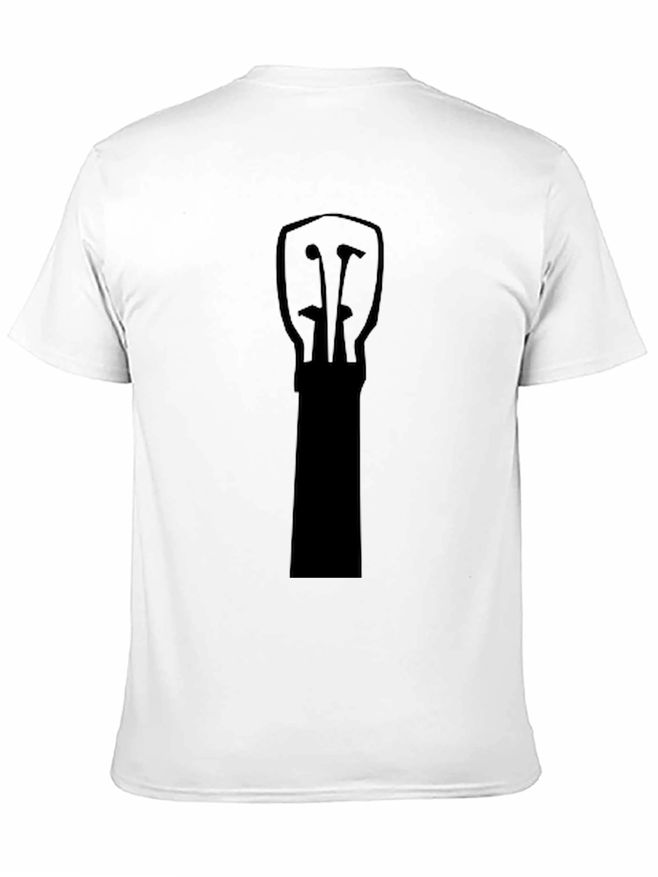 Black Guitar Headstock Graphic T-Shirt