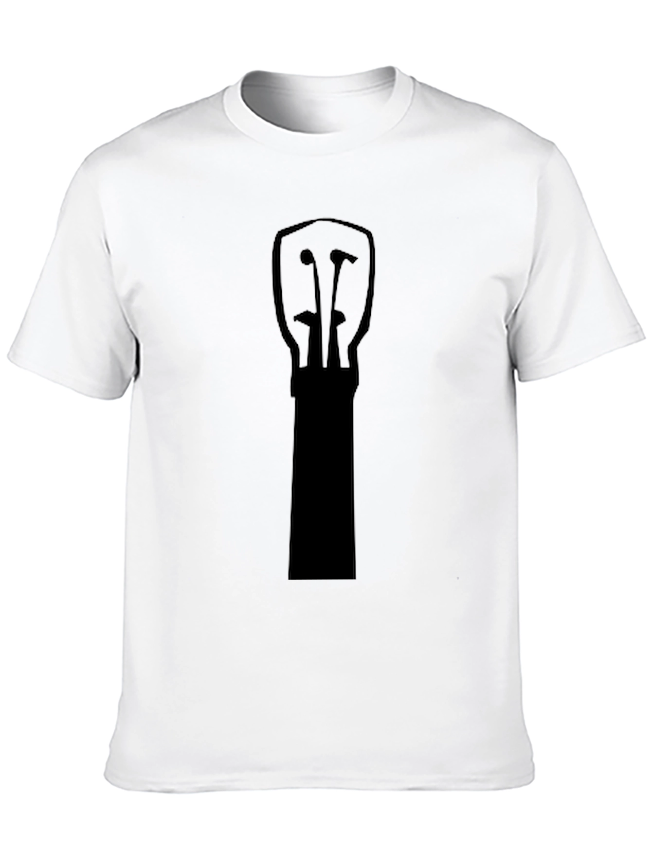 Black Guitar Headstock Graphic T-Shirt