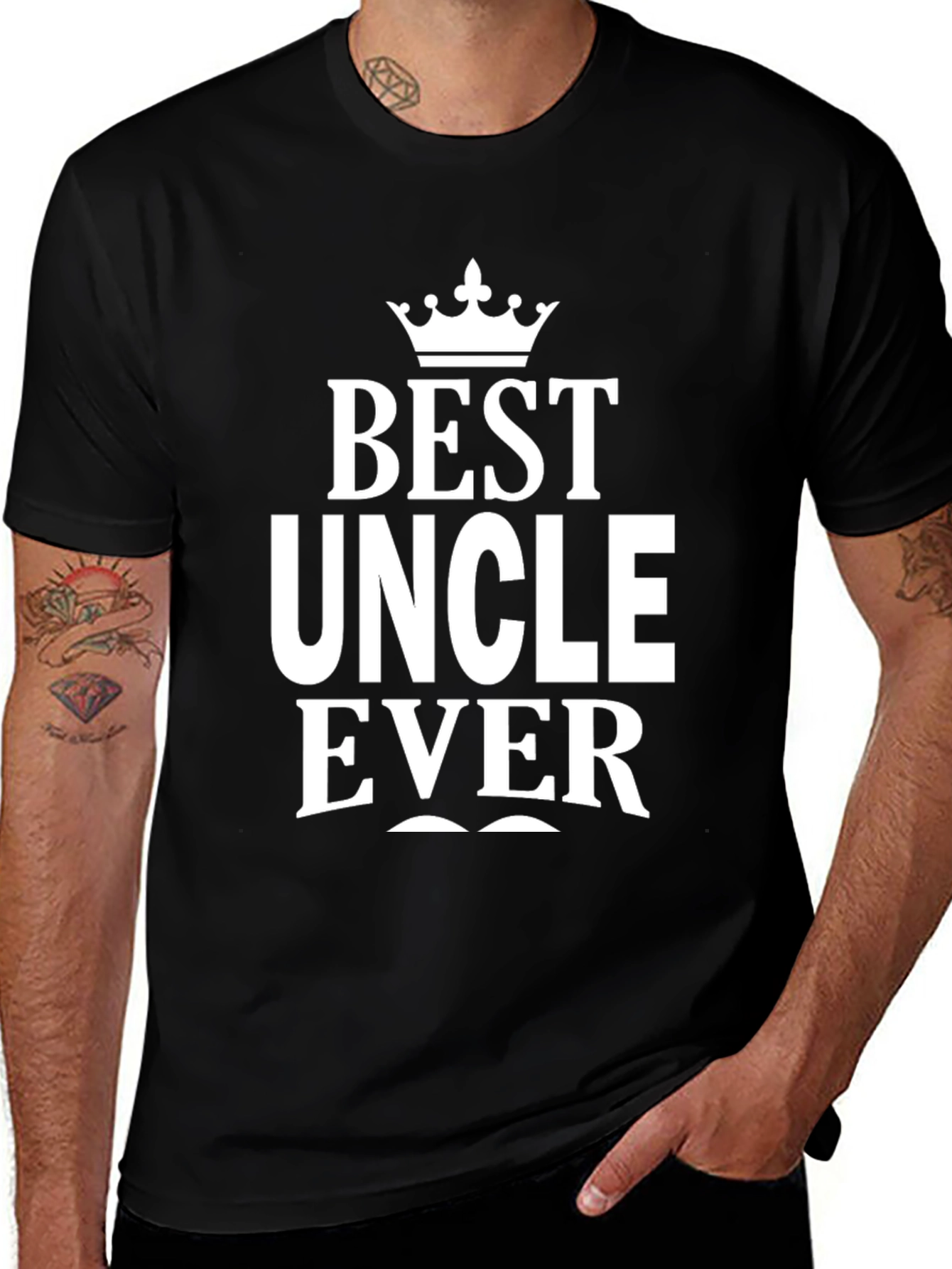 Best Uncle Ever - Crown Graphic T-Shirt