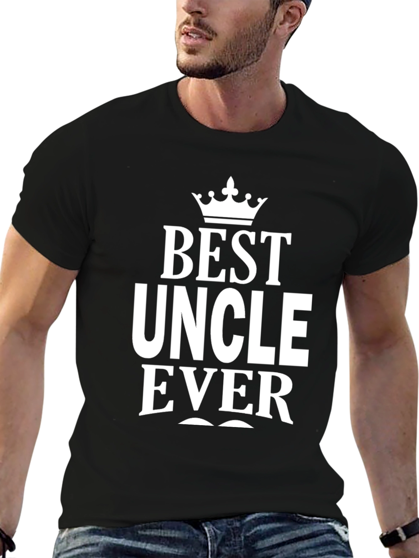 Best Uncle Ever - Crown Graphic T-Shirt