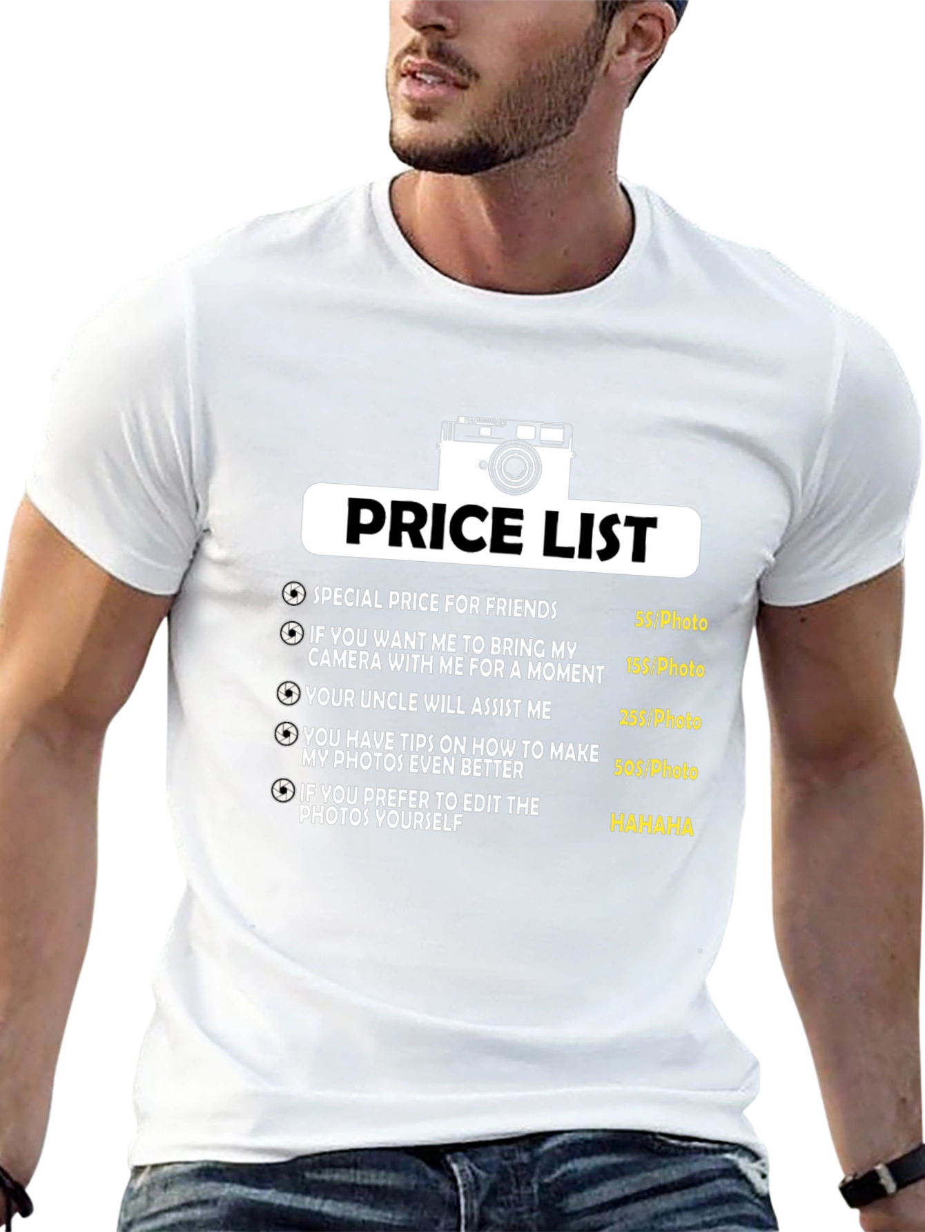 Funny Photographer Price List T-Shirt
