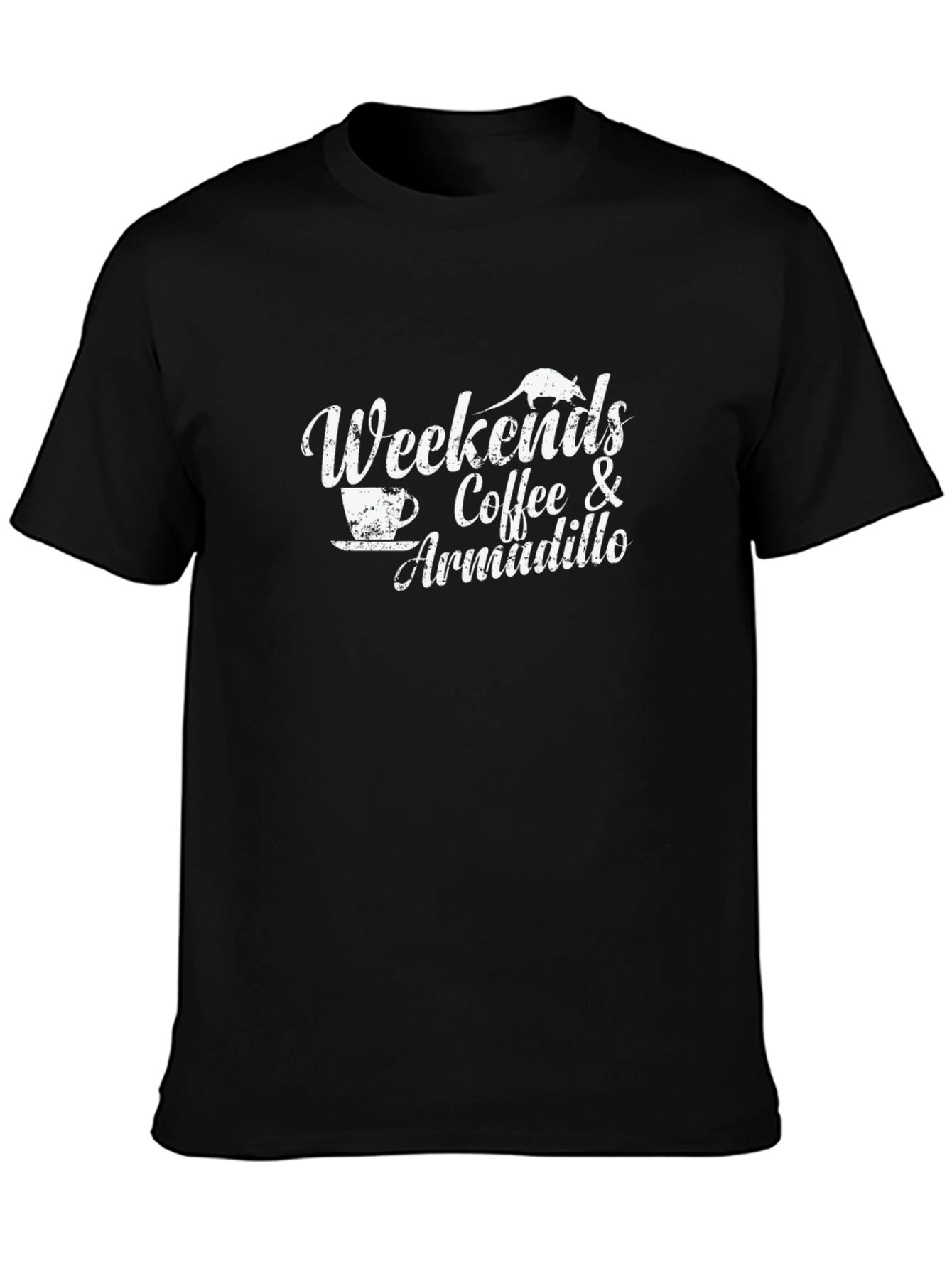 Weekends Coffee & Armadillo Graphic T-Shirt