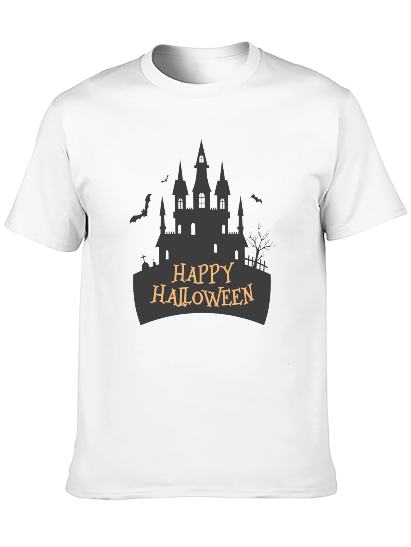 Happy Halloween Castle T-Shirt - Spooky Season Apparel