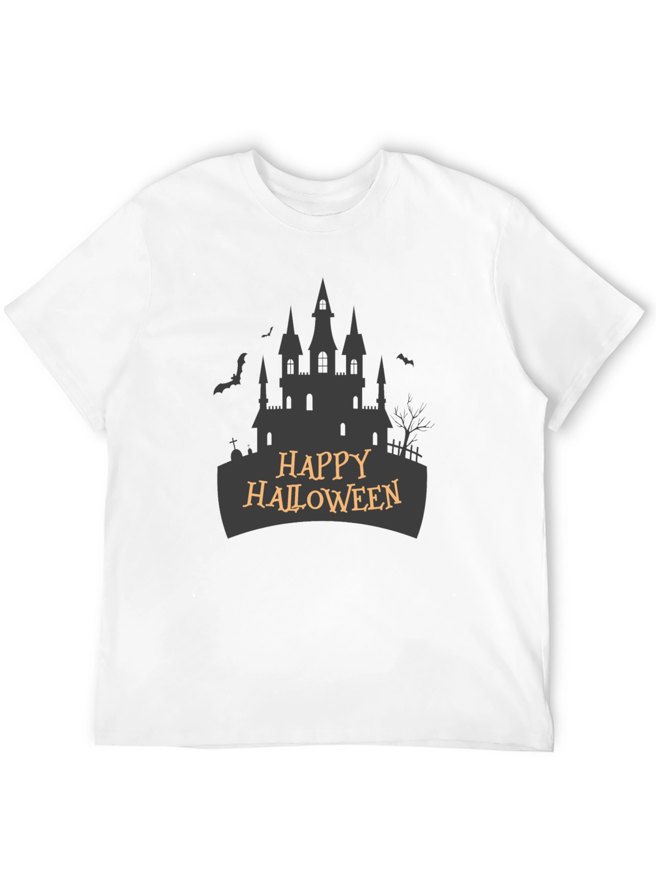 Happy Halloween Castle T-Shirt - Spooky Season Apparel