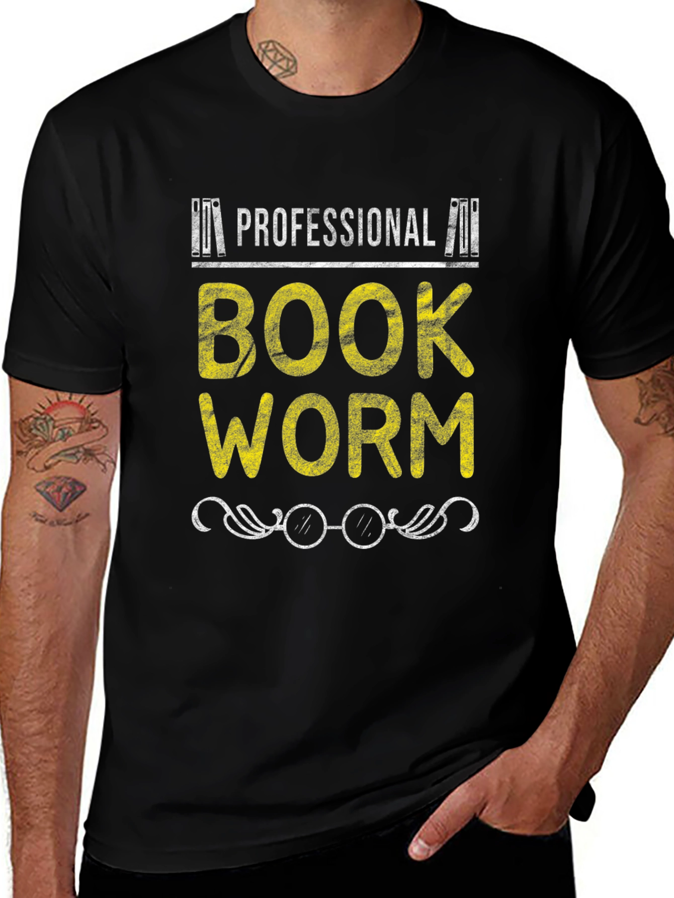 Professional Bookworm Graphic T-Shirt - Reader Apparel