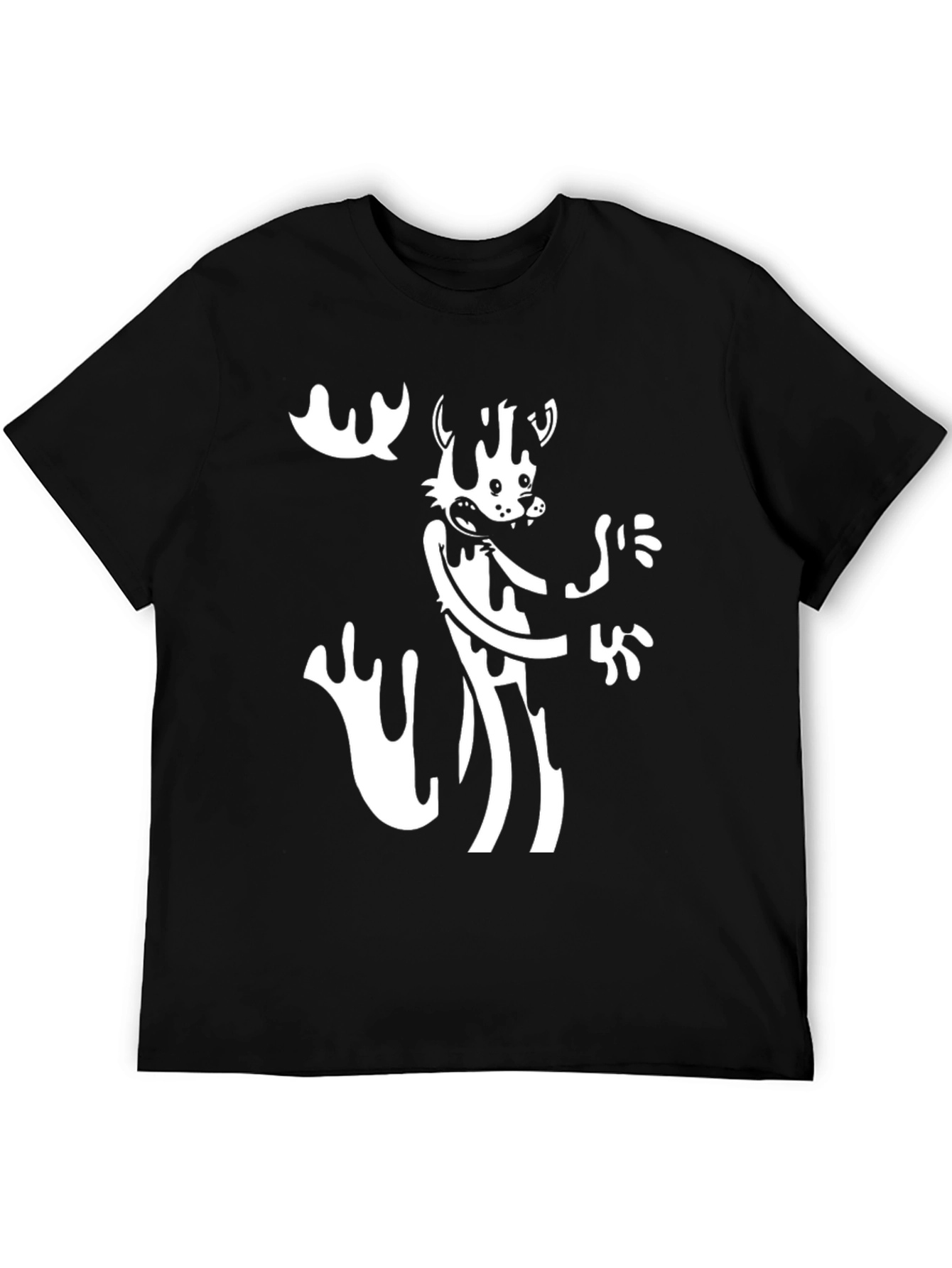 Cartoon Character Black Graphic Tee