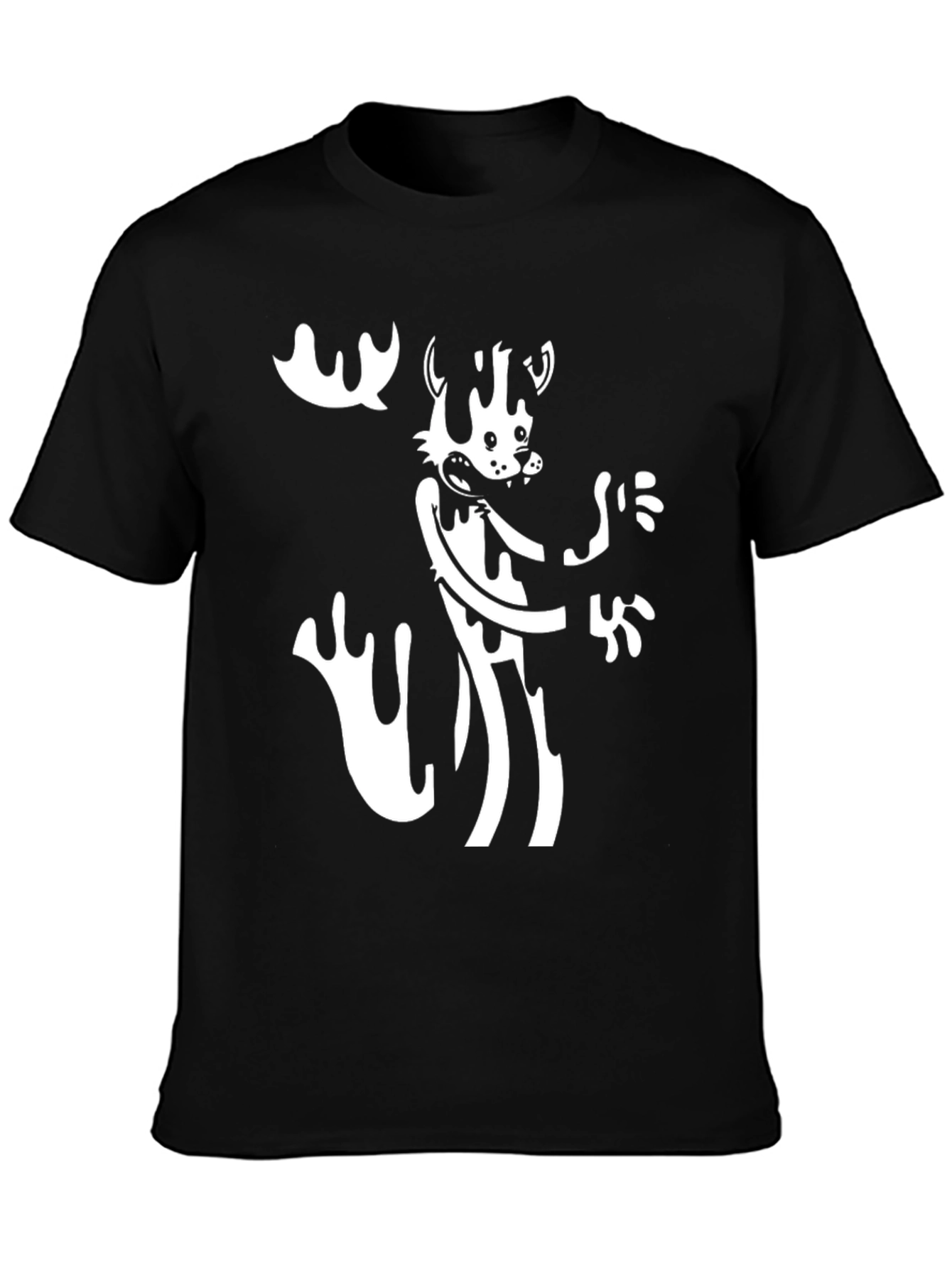 Cartoon Character Black Graphic Tee