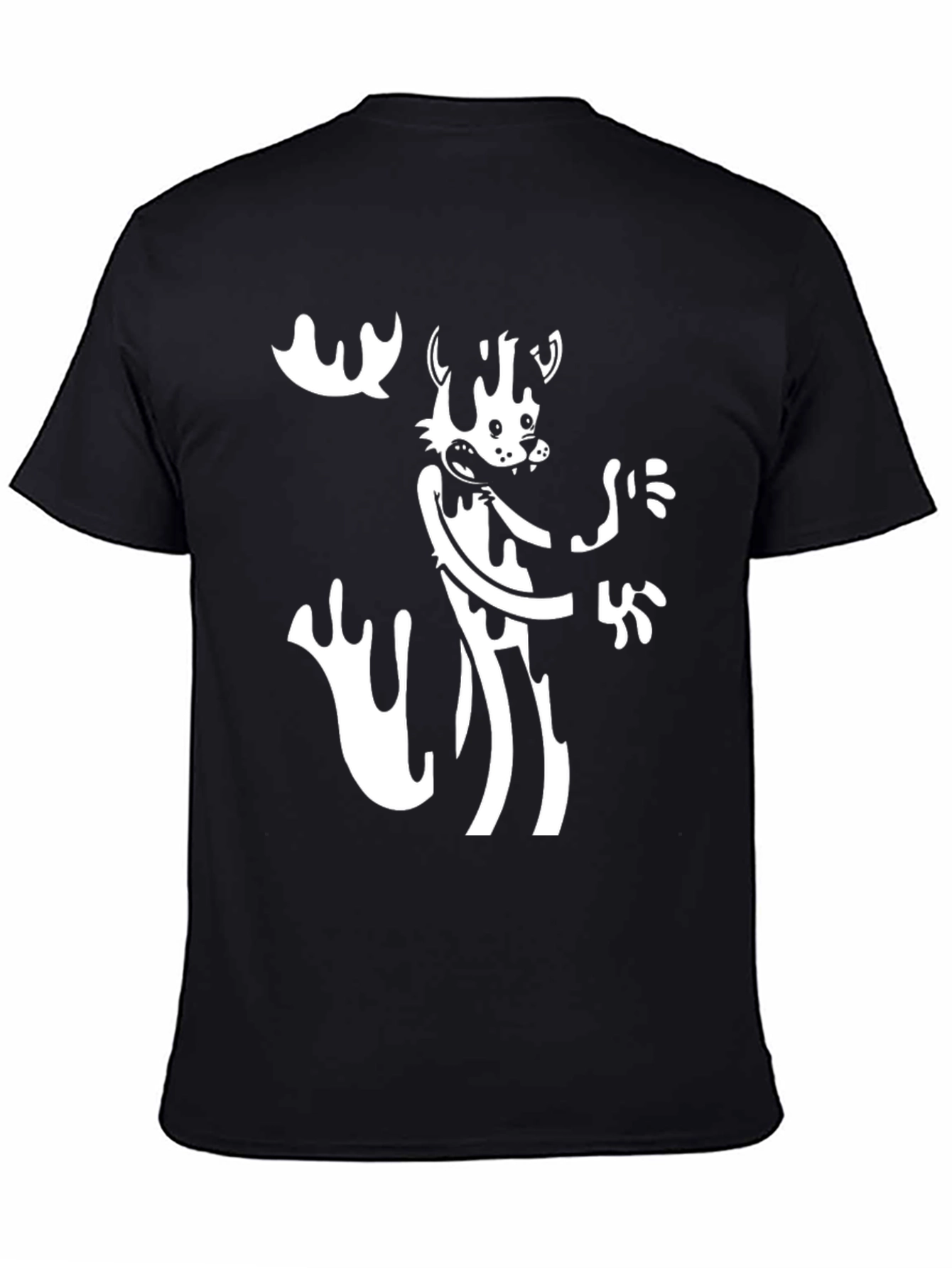 Cartoon Character Black Graphic Tee