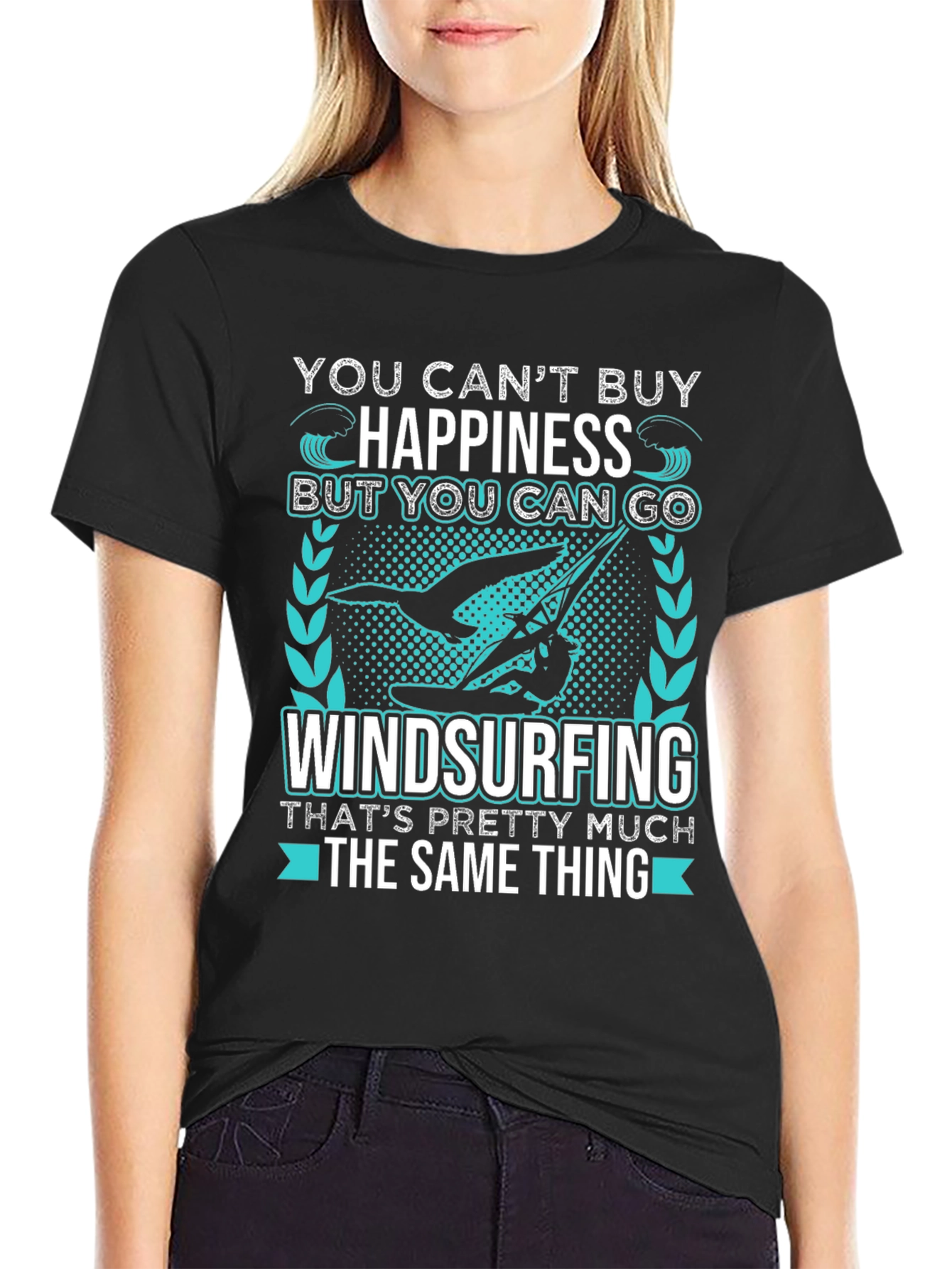 Windsurfing Happiness T-Shirt - Black