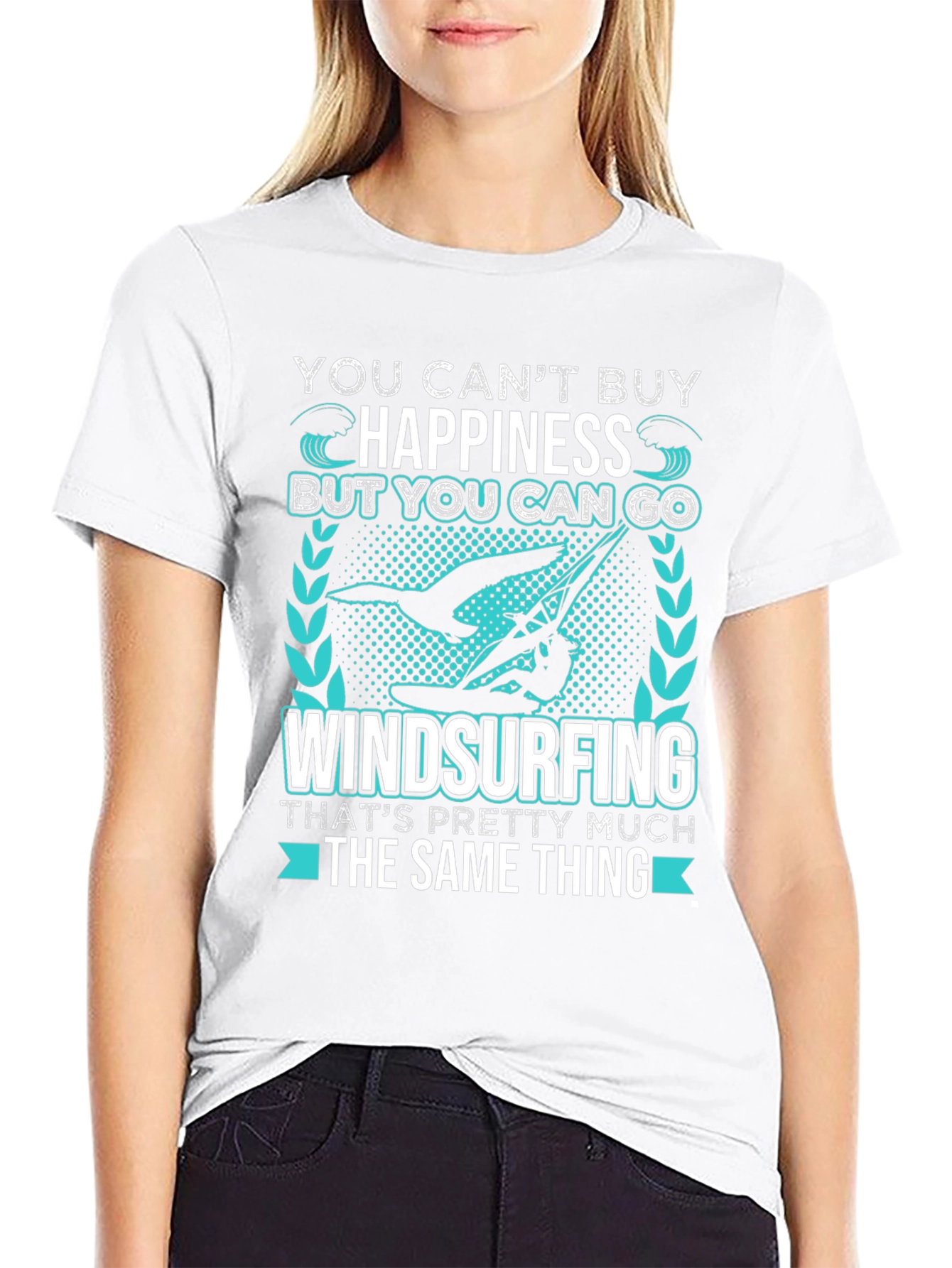 Windsurfing Happiness T-Shirt - Black