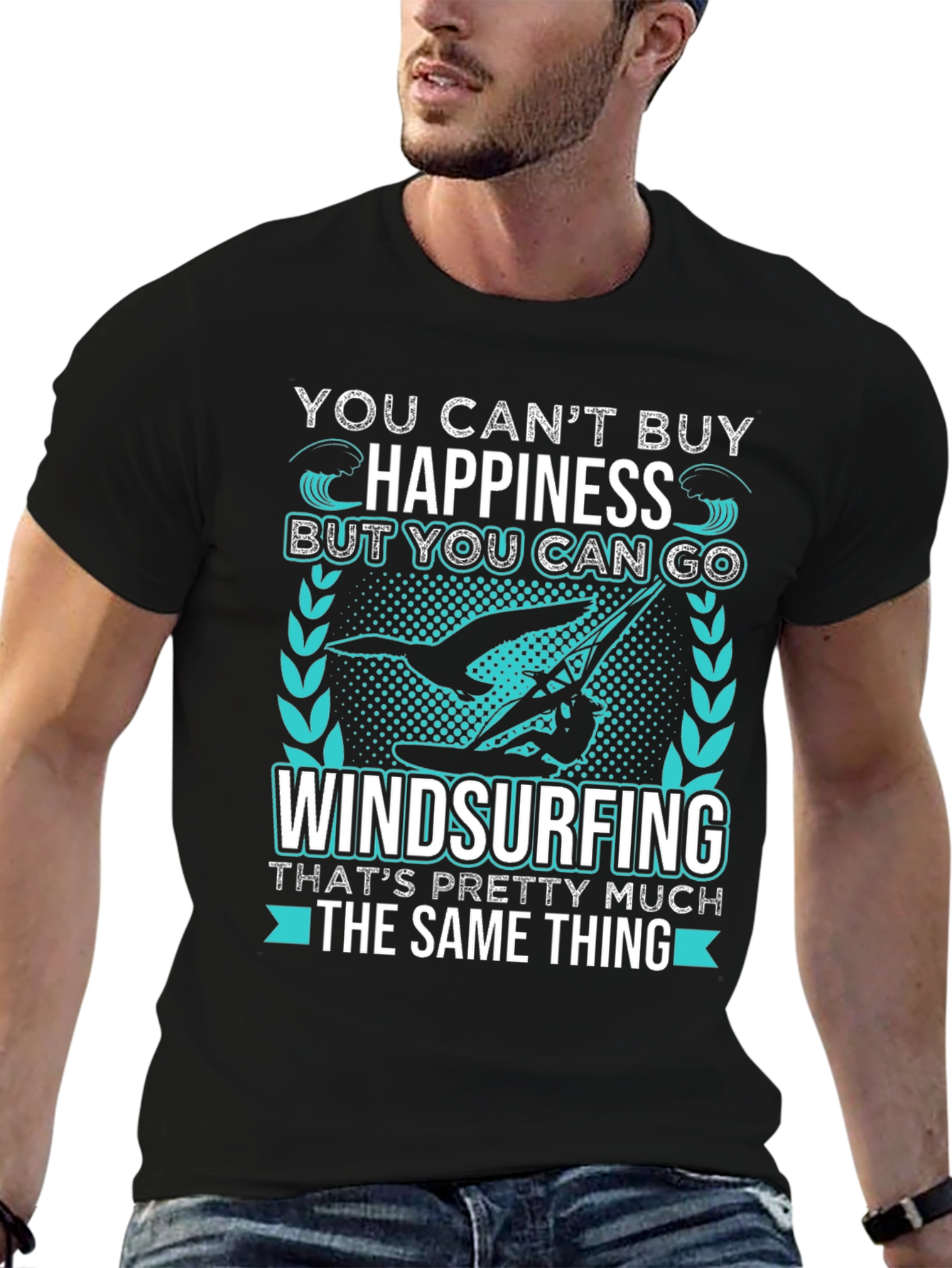 Windsurfing Happiness T-Shirt - Black
