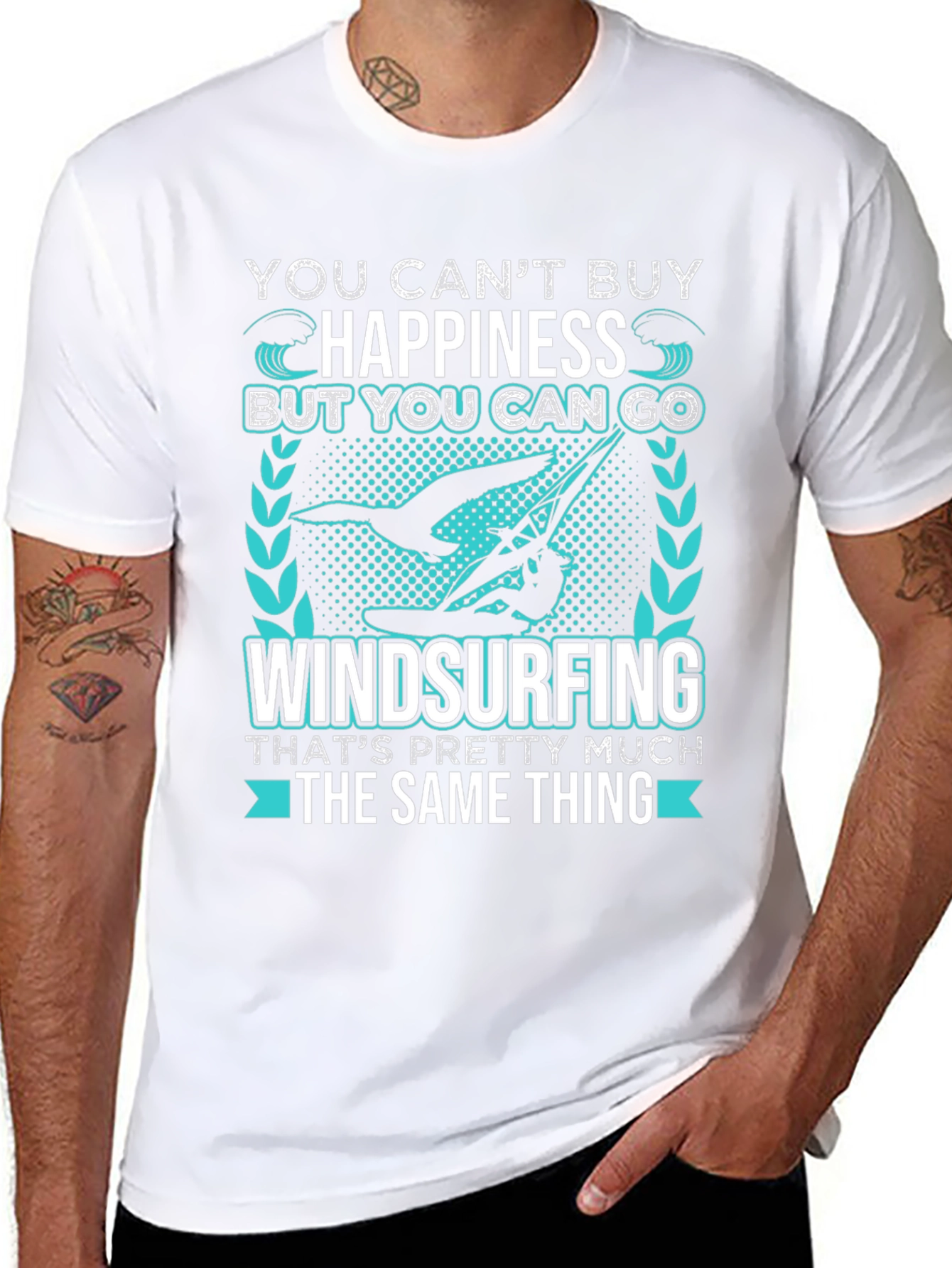 Windsurfing Happiness T-Shirt - Black