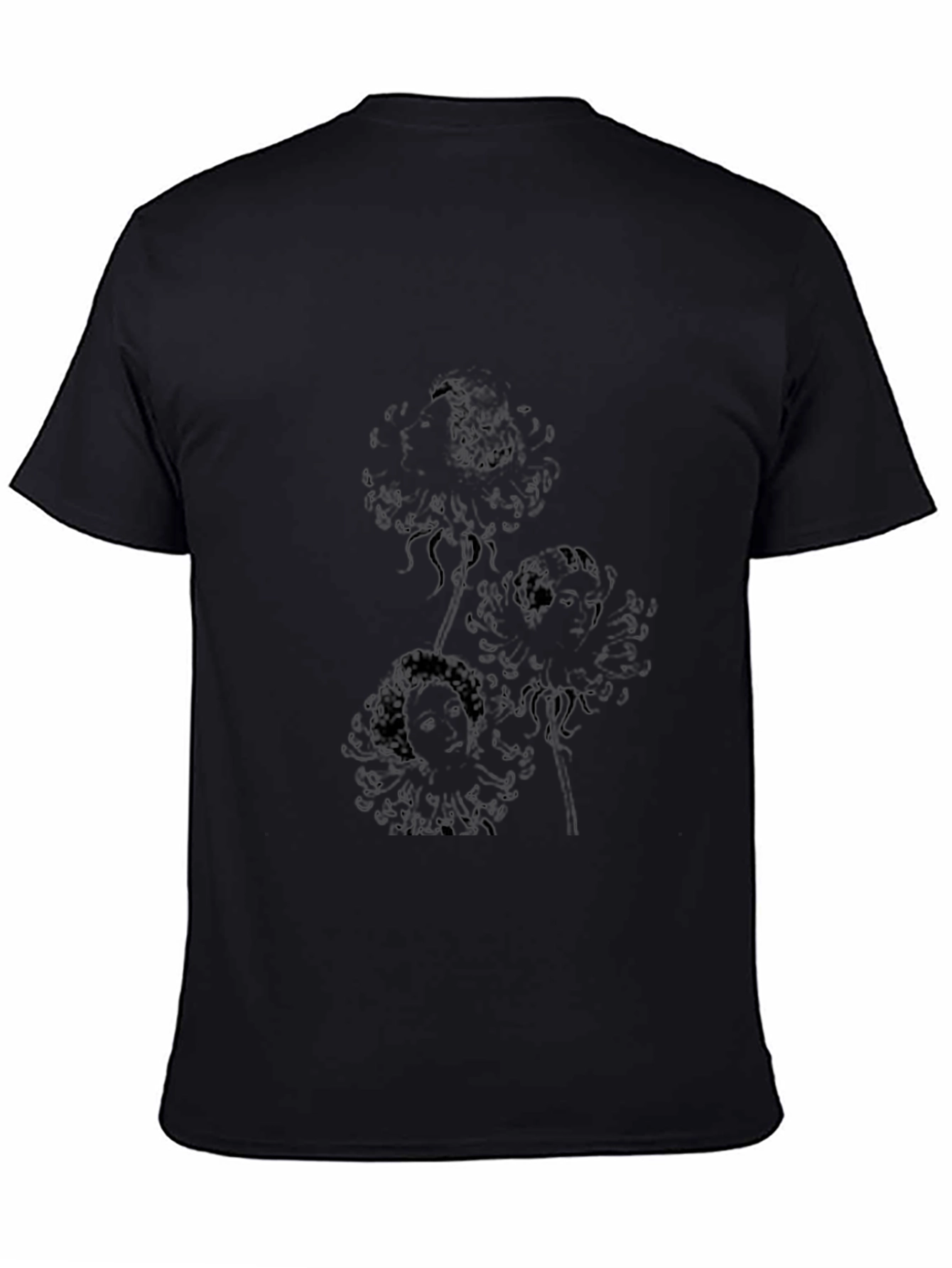 Stylish Black Graphic Print Crew Neck T-Shirt