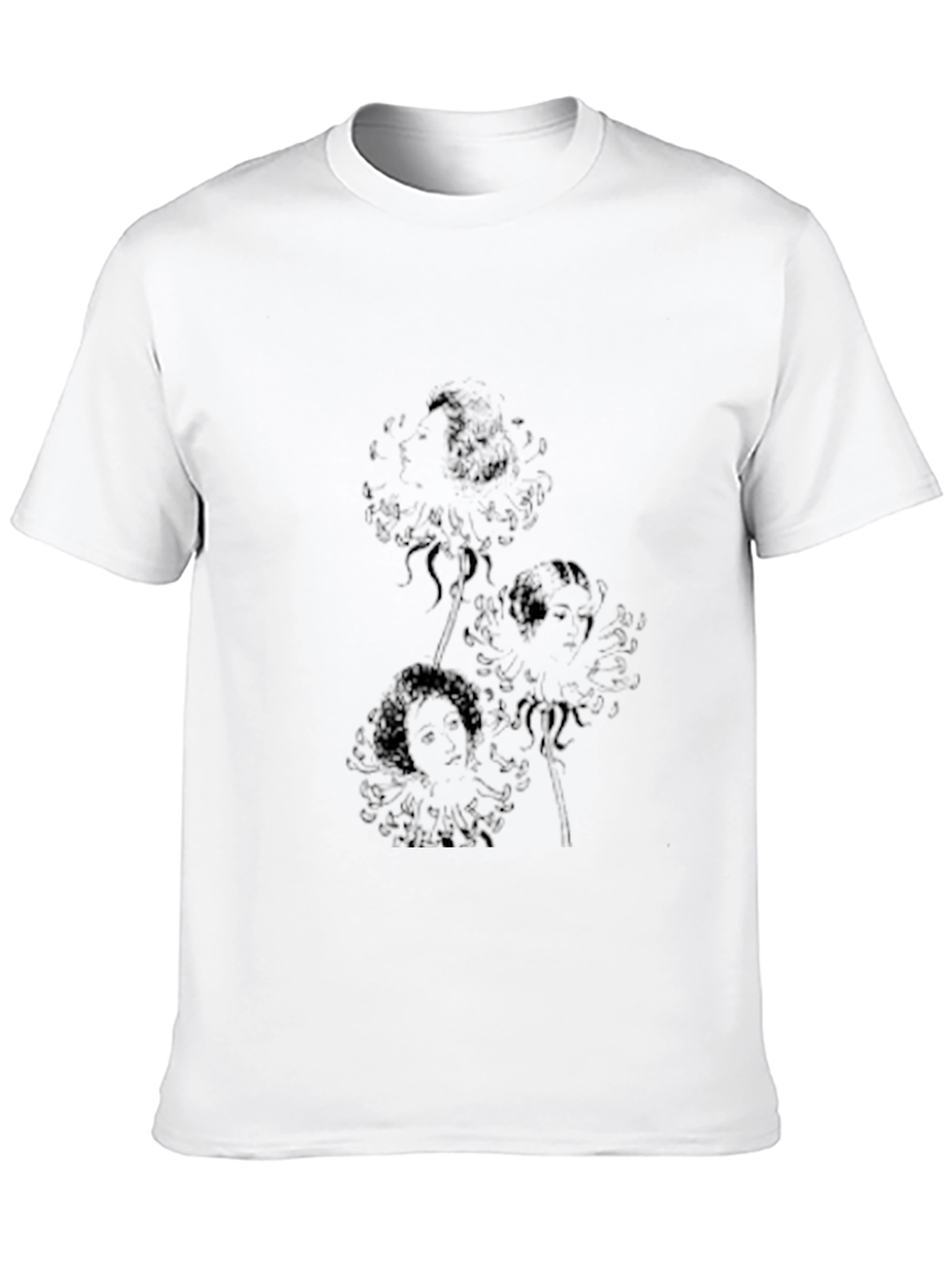 Stylish Black Graphic Print Crew Neck T-Shirt