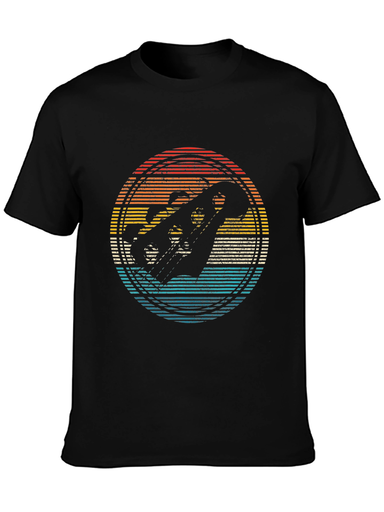 Retro Skier Graphic Tee - Black