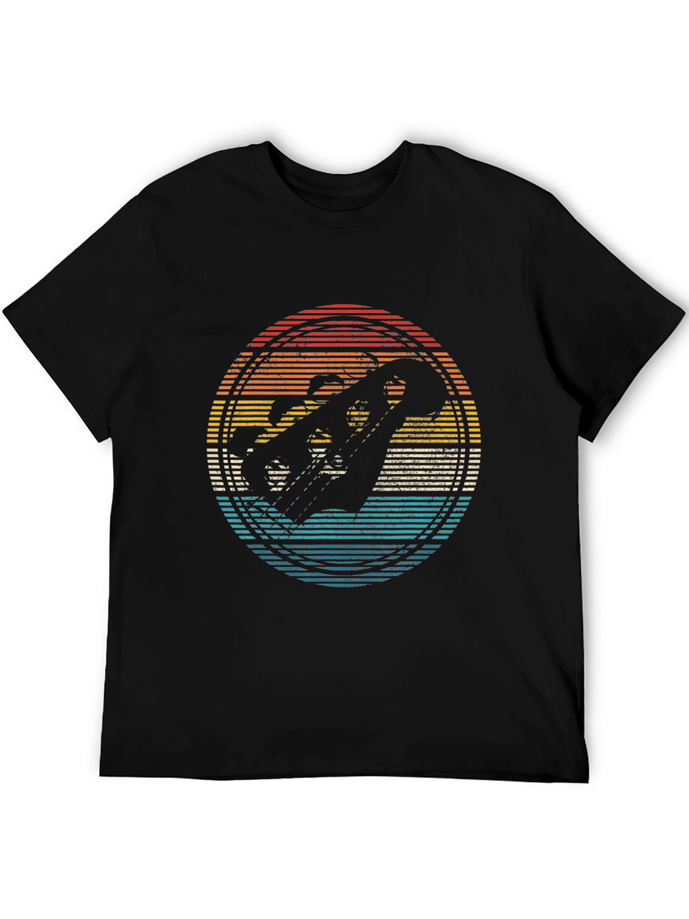Retro Skier Graphic Tee - Black