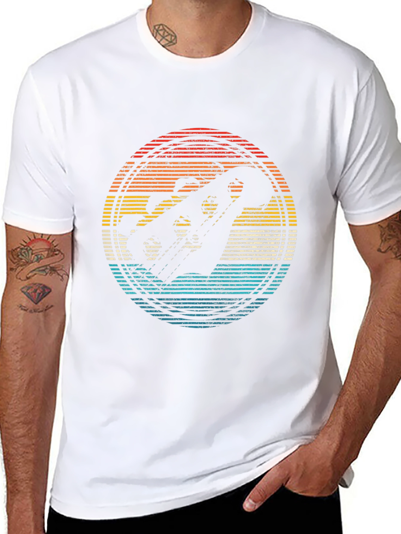 Retro Skier Graphic Tee - Black