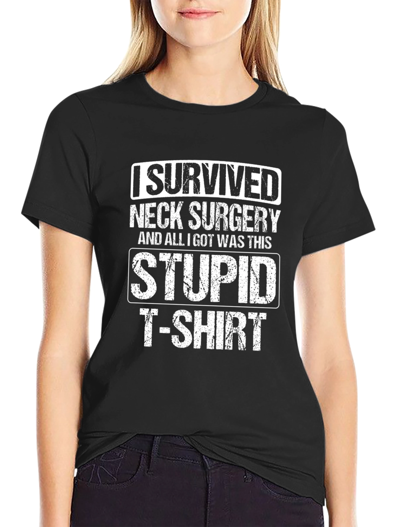 Neck Surgery Survivor T-Shirt - Funny Recovery Tee