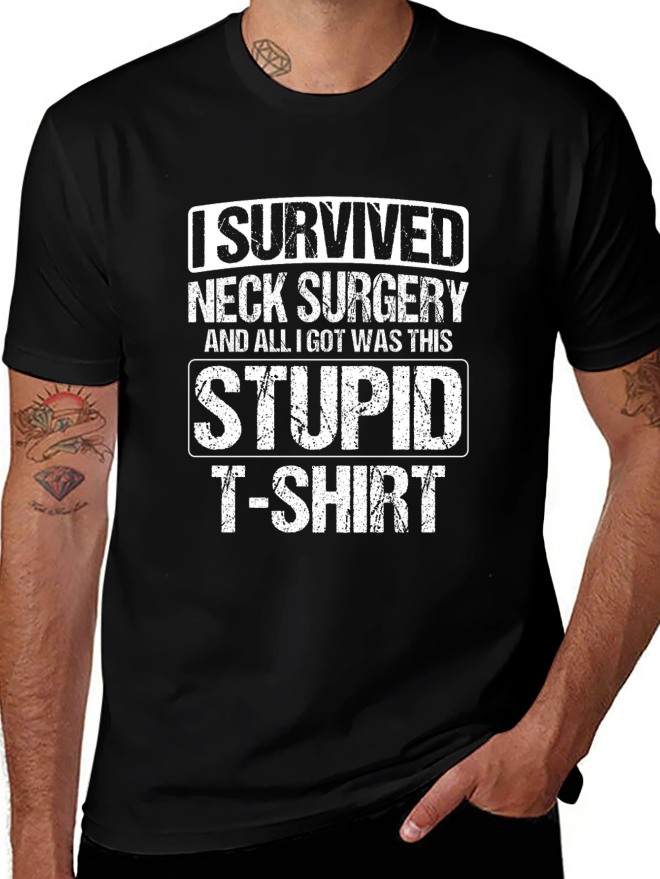 Neck Surgery Survivor T-Shirt - Funny Recovery Tee