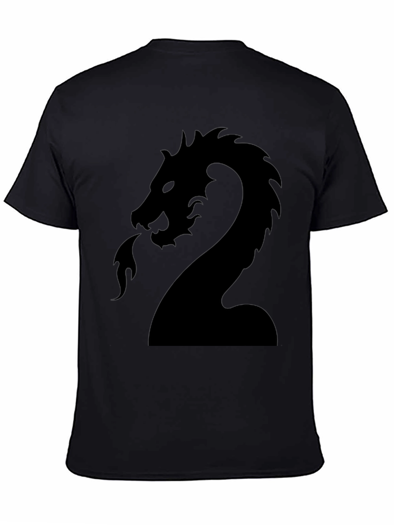 Dragon Graphic Print Black T-Shirt
