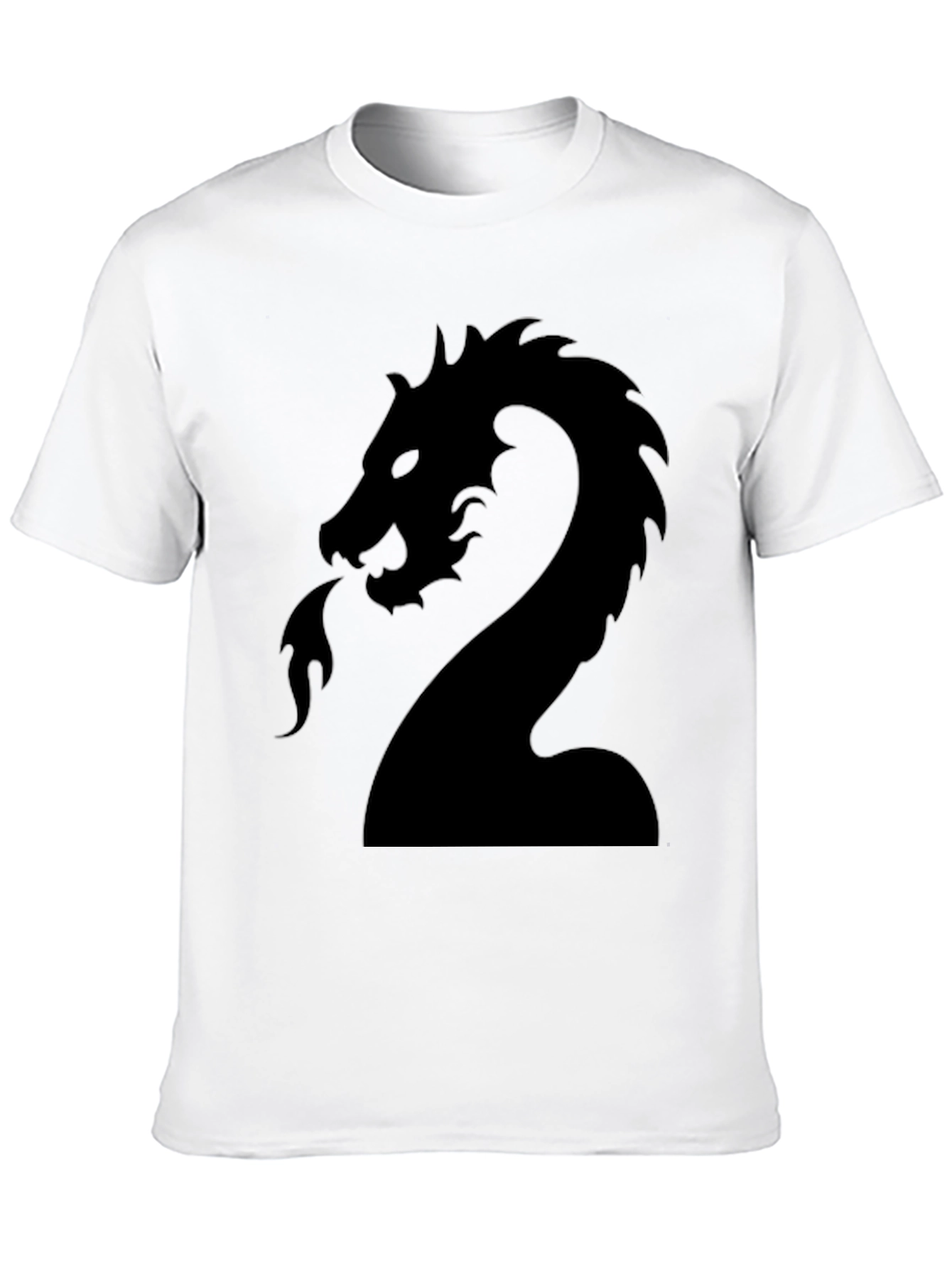 Dragon Graphic Print Black T-Shirt