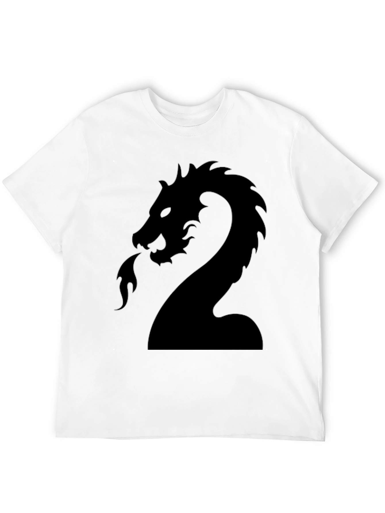 Dragon Graphic Print Black T-Shirt