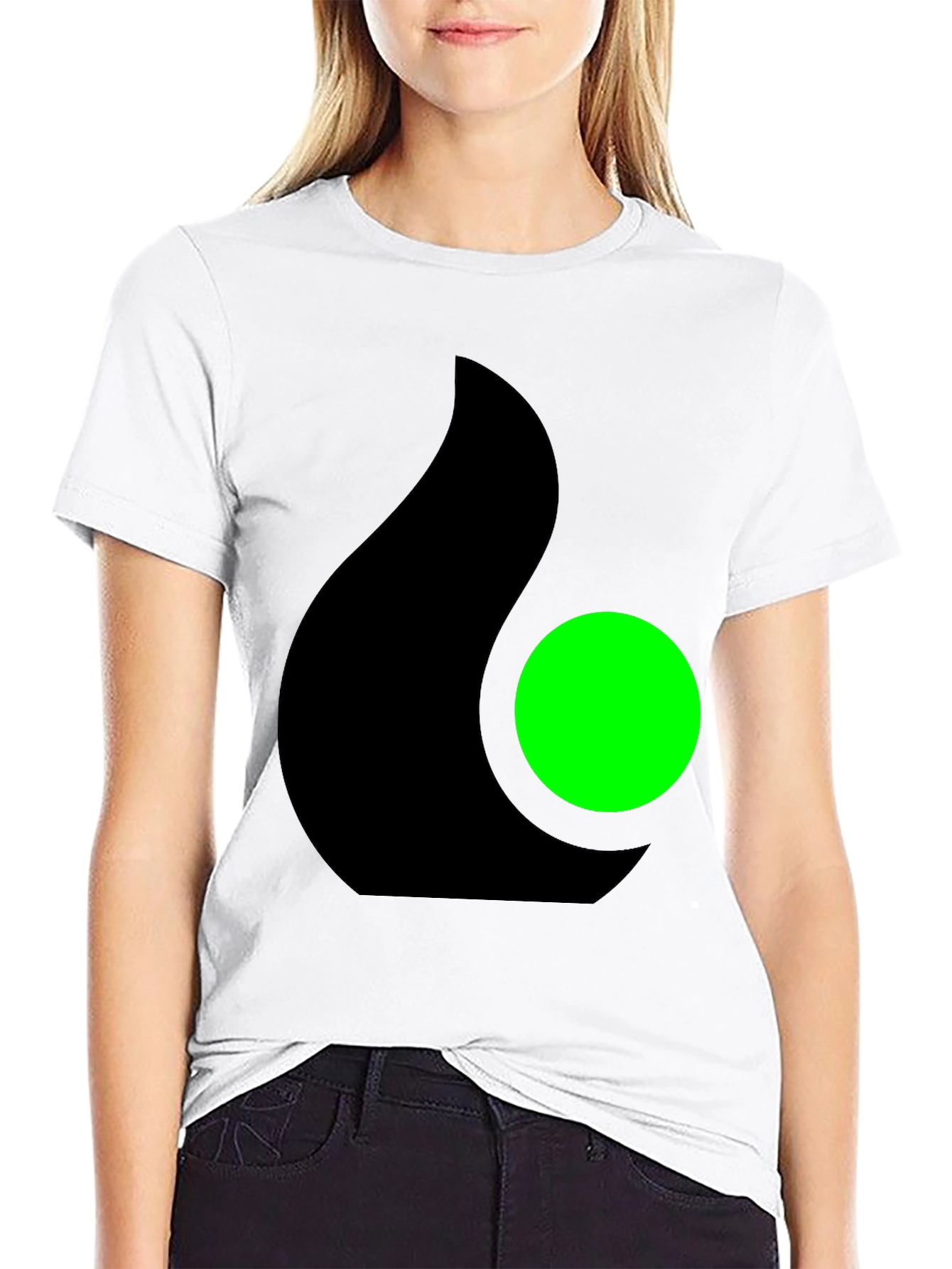 Modern Black T-Shirt with Abstract Graphic Design