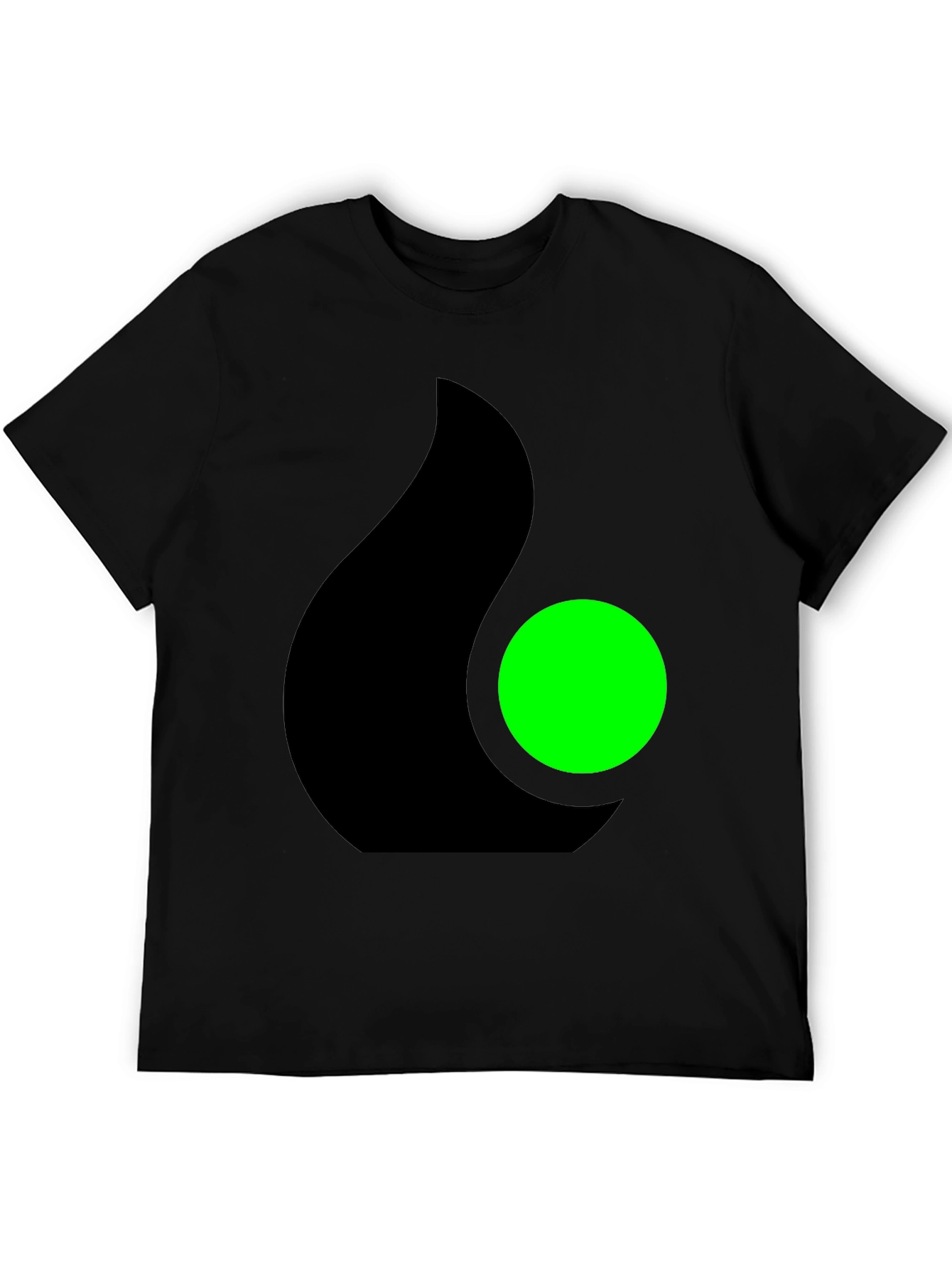 Modern Black T-Shirt with Abstract Graphic Design