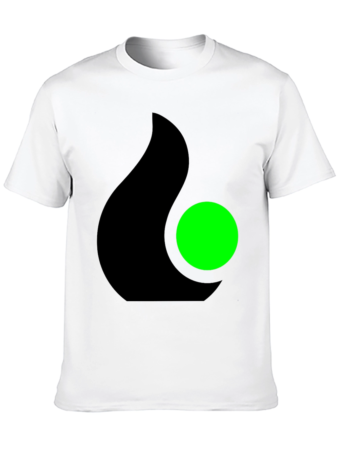 Modern Black T-Shirt with Abstract Graphic Design