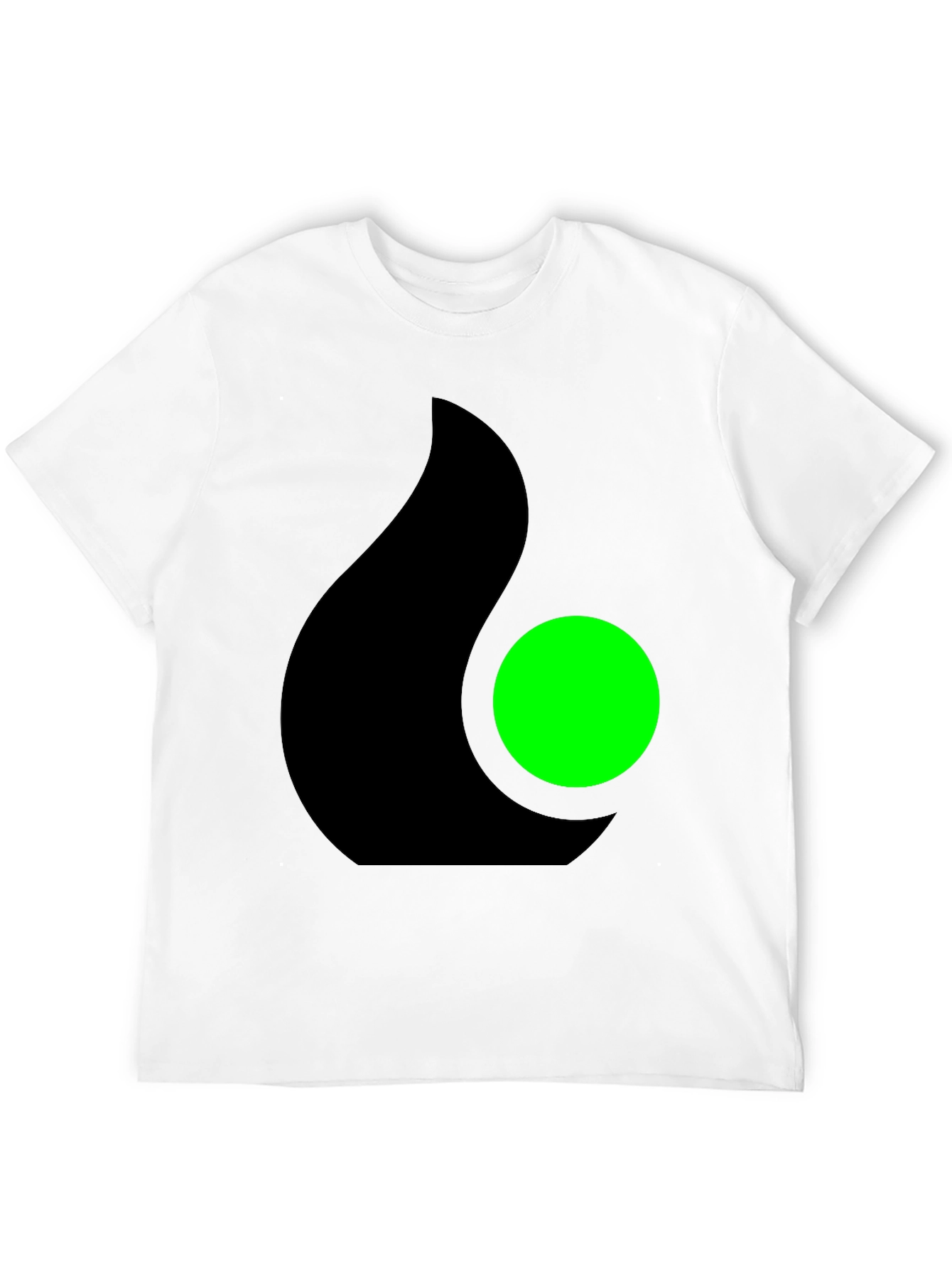 Modern Black T-Shirt with Abstract Graphic Design