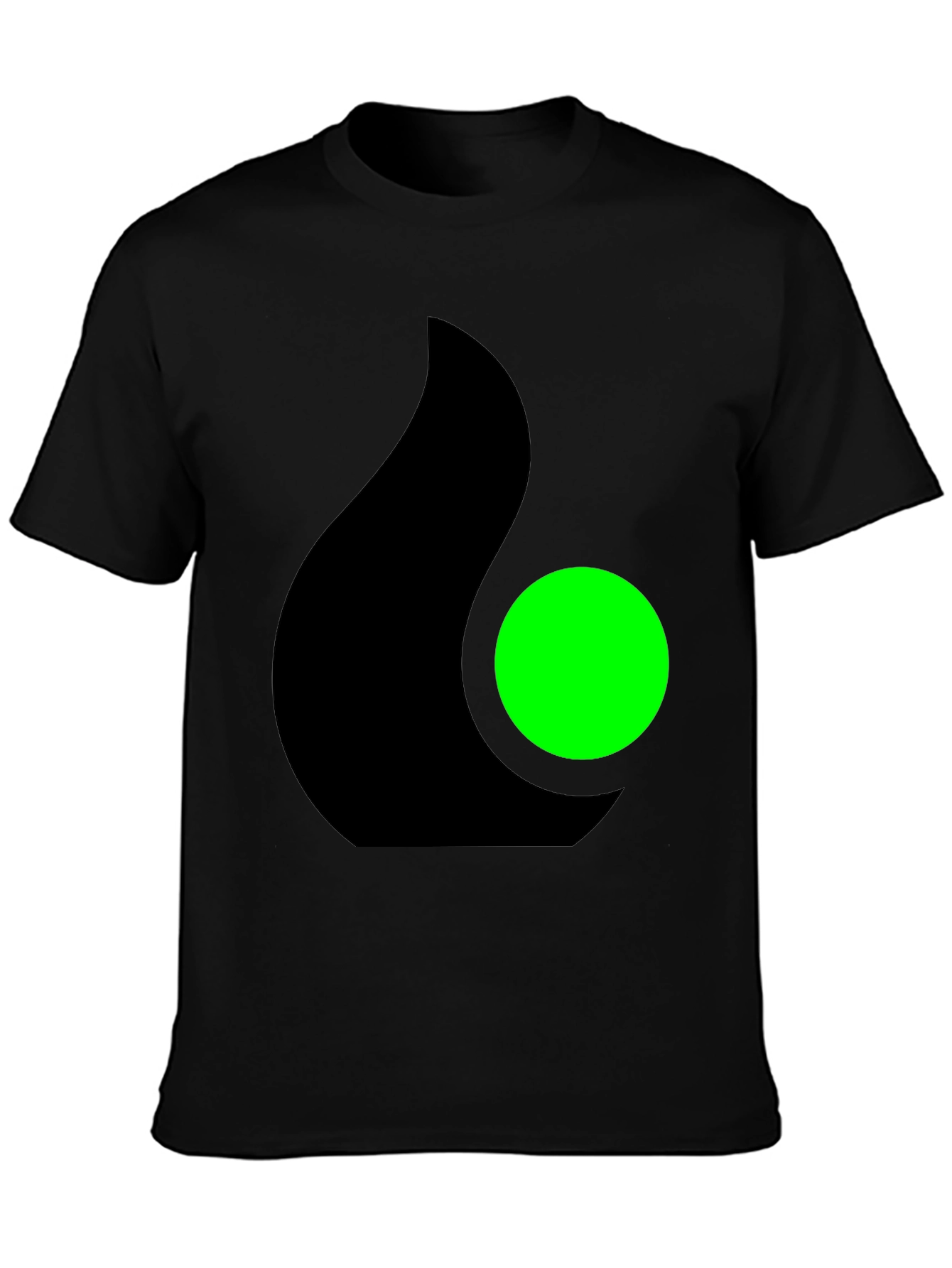Modern Black T-Shirt with Abstract Graphic Design