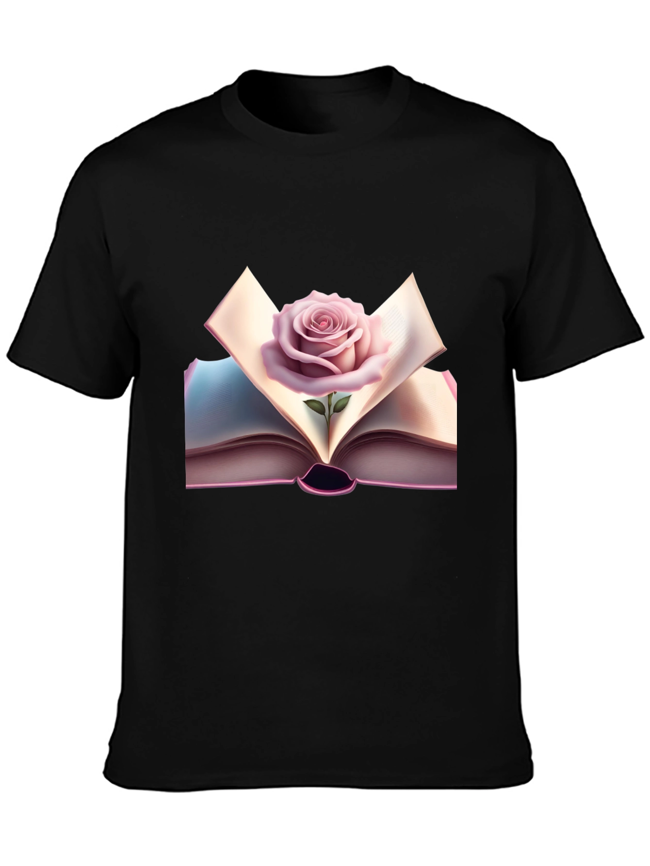 Rose Book Graphic Tee - Stylish & Unique