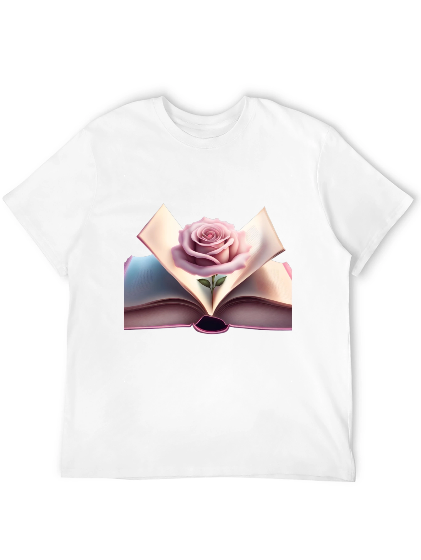 Rose Book Graphic Tee - Stylish & Unique