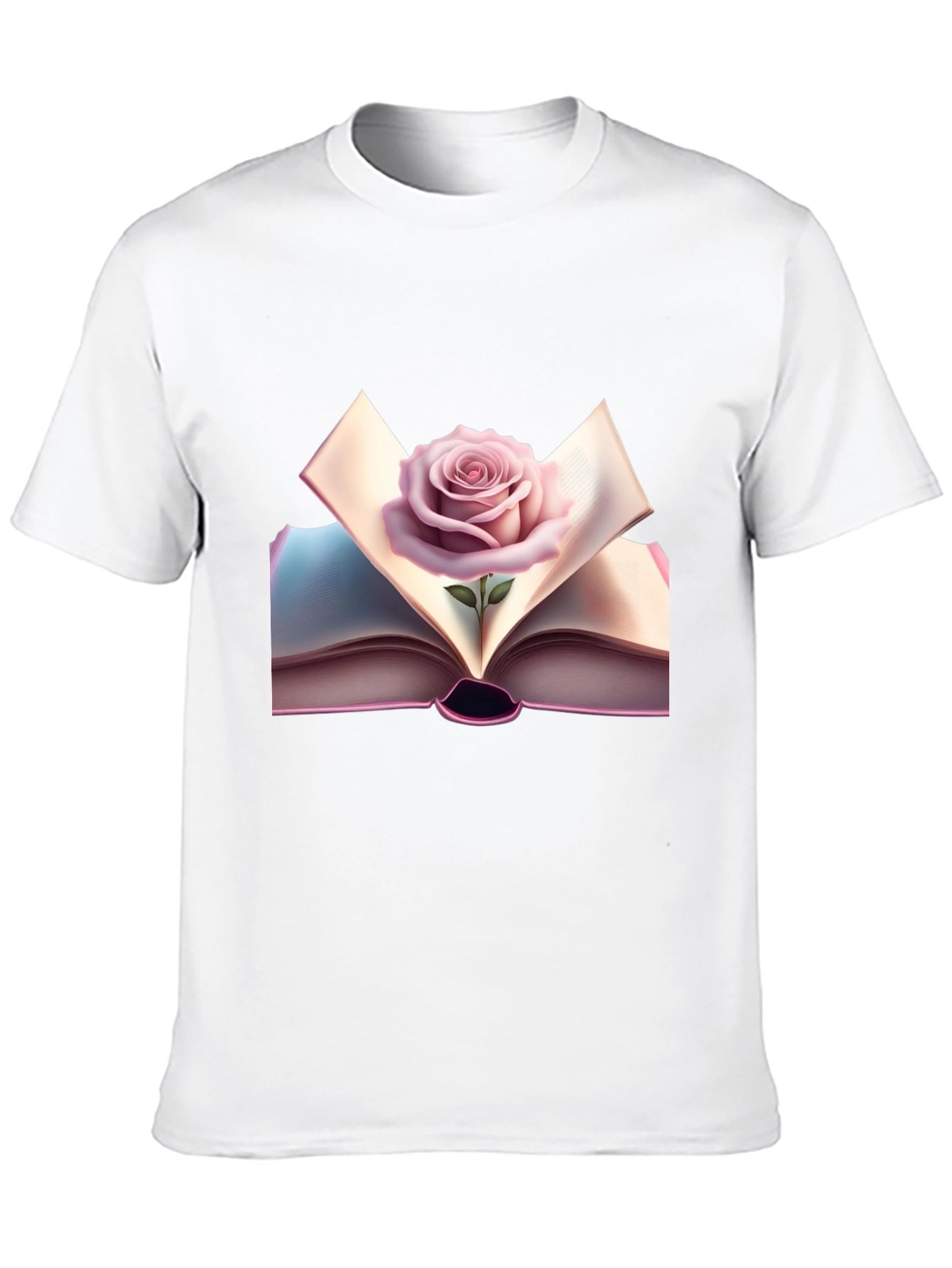 Rose Book Graphic Tee - Stylish & Unique