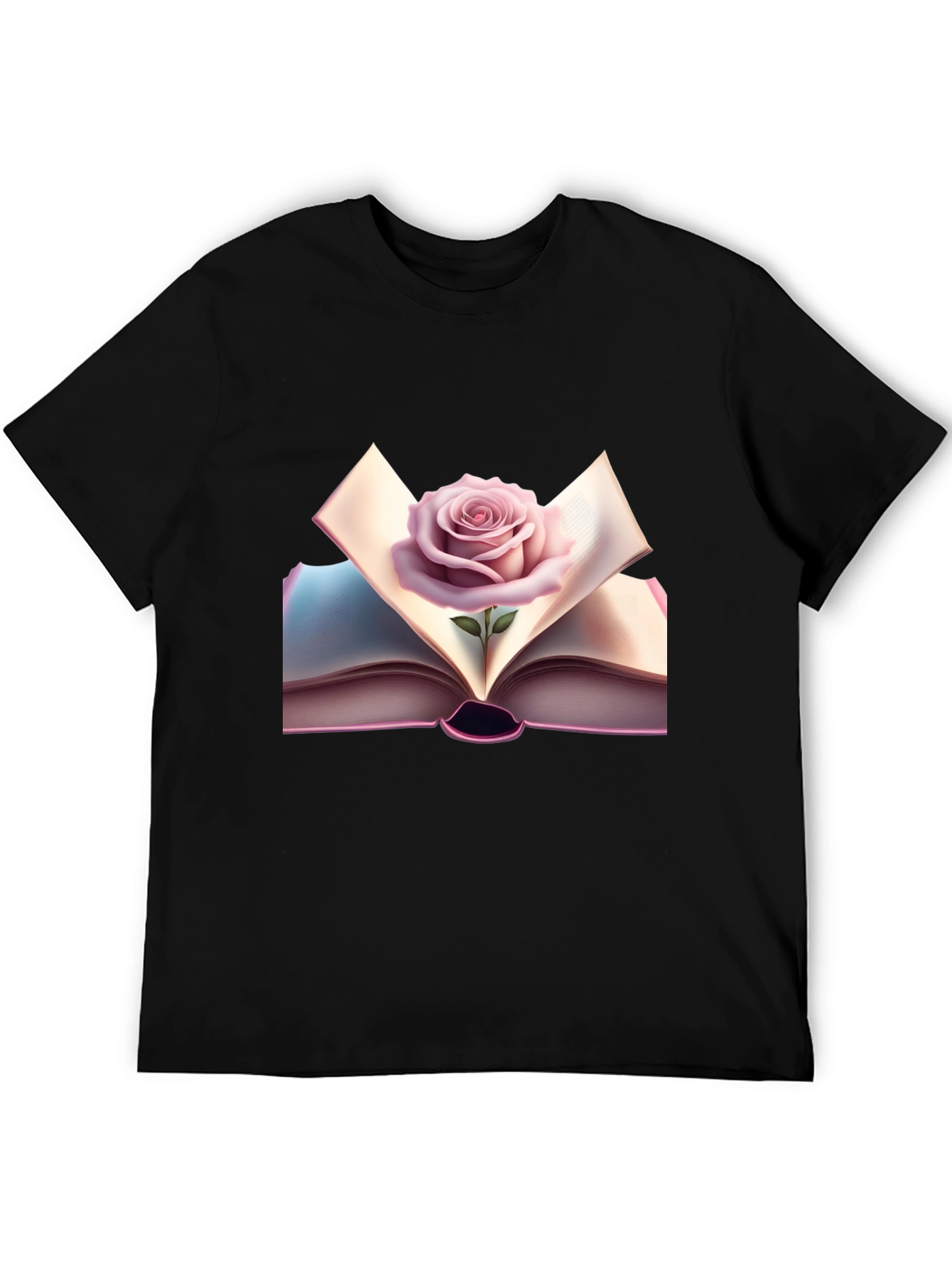 Rose Book Graphic Tee - Stylish & Unique
