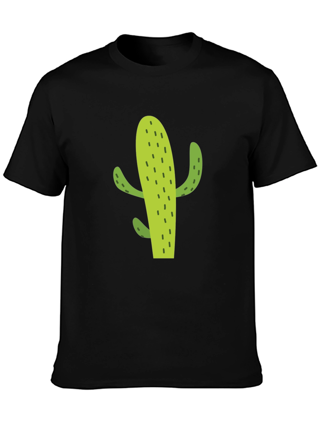 Cactus Graphic Tee - Casual Black T-Shirt