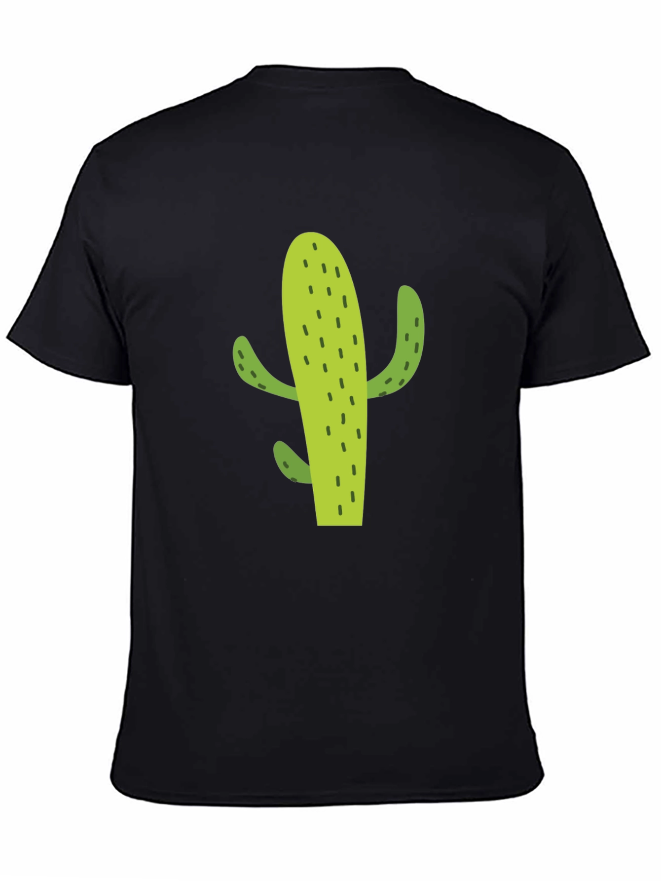 Cactus Graphic Tee - Casual Black T-Shirt