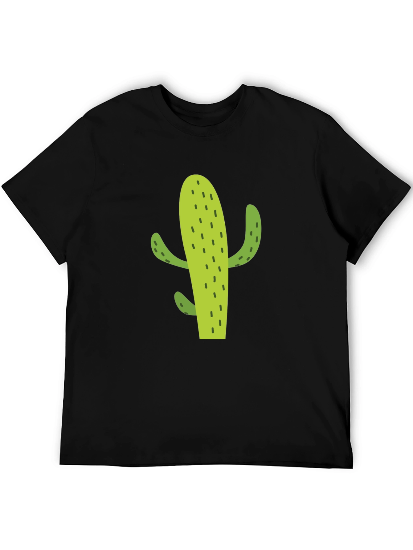 Cactus Graphic Tee - Casual Black T-Shirt