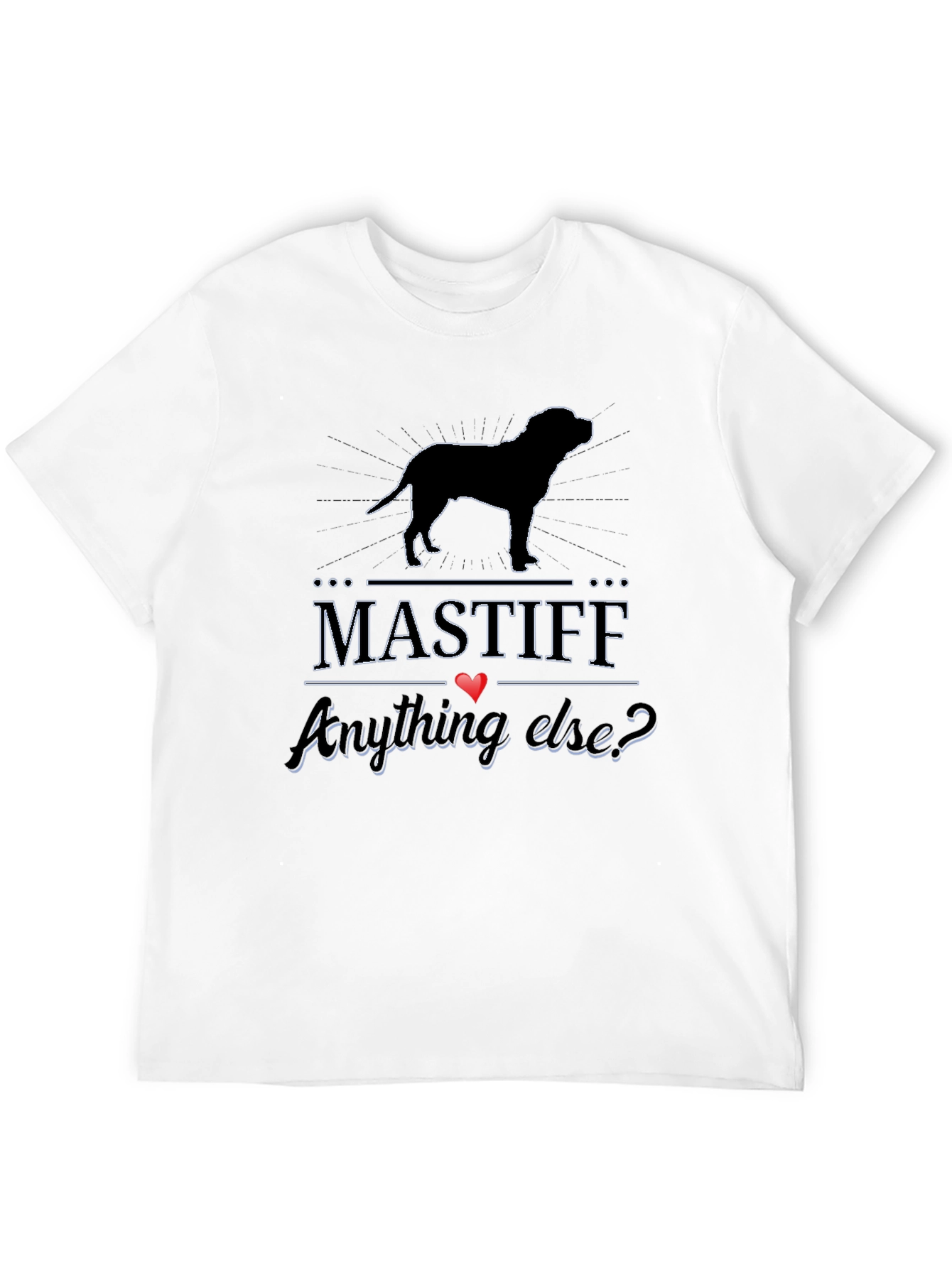 Mastiff Dog Breed Black Graphic Tee